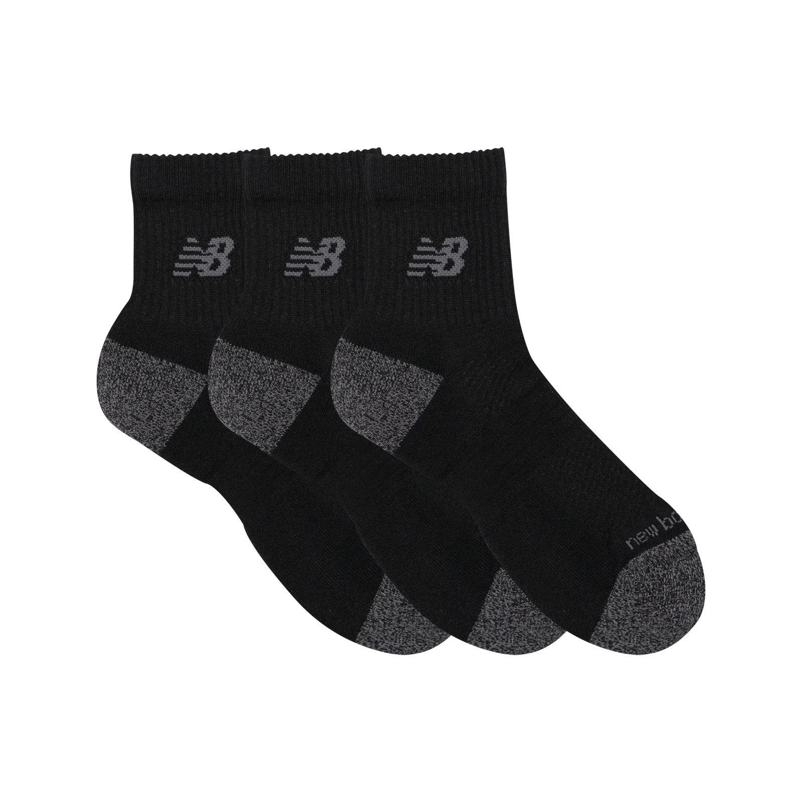 New Balance Sportsocken ACTIVE QTR SOCKS 3 PACK (3-Paar) strapazierfähige Quarter-Socken, 3er-Pack, mit trockenem Tragegefühl