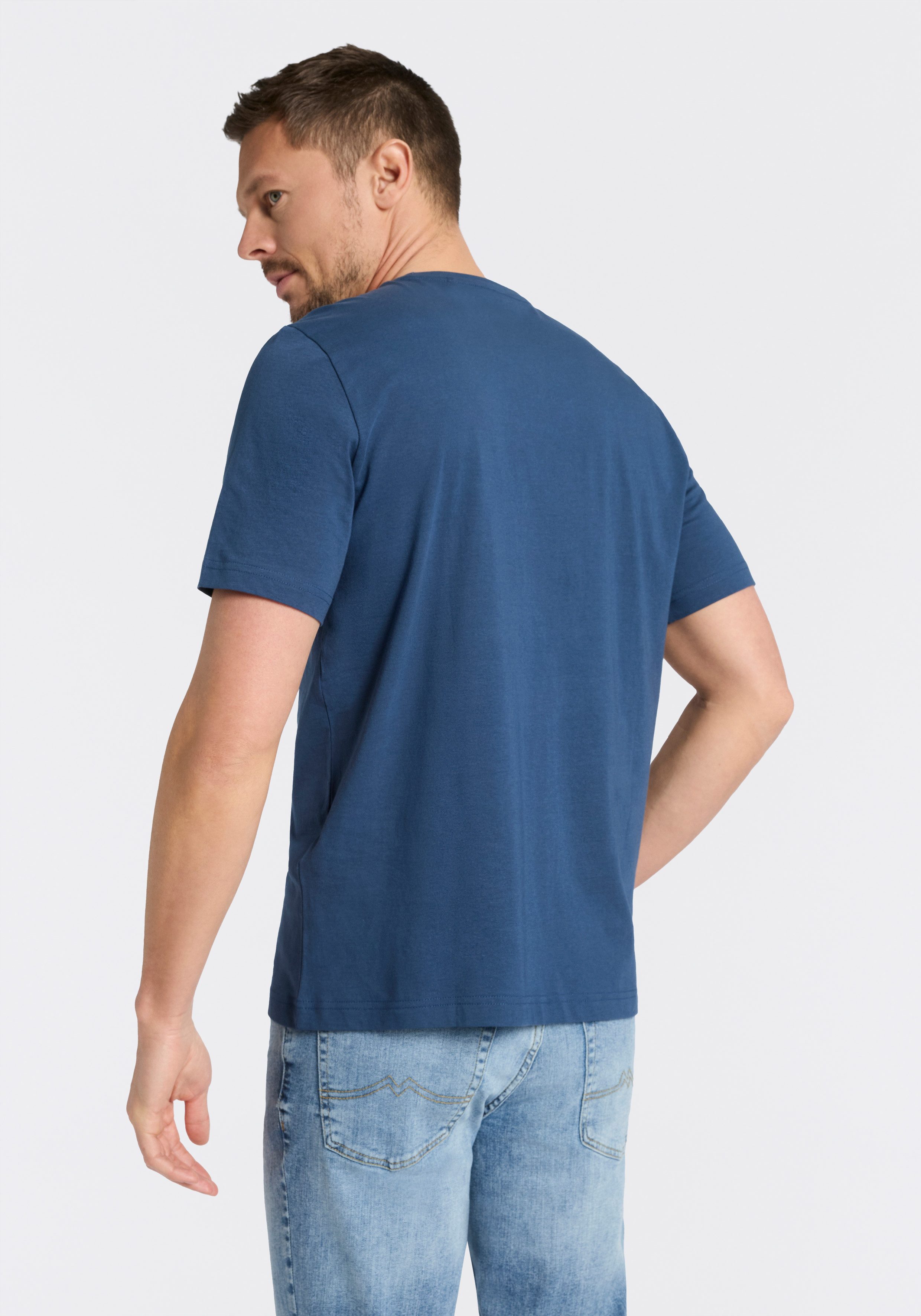 MUSTANG Kurzarmshirt Alex Logoprint kurzarm, mit Logoprint günstig online kaufen