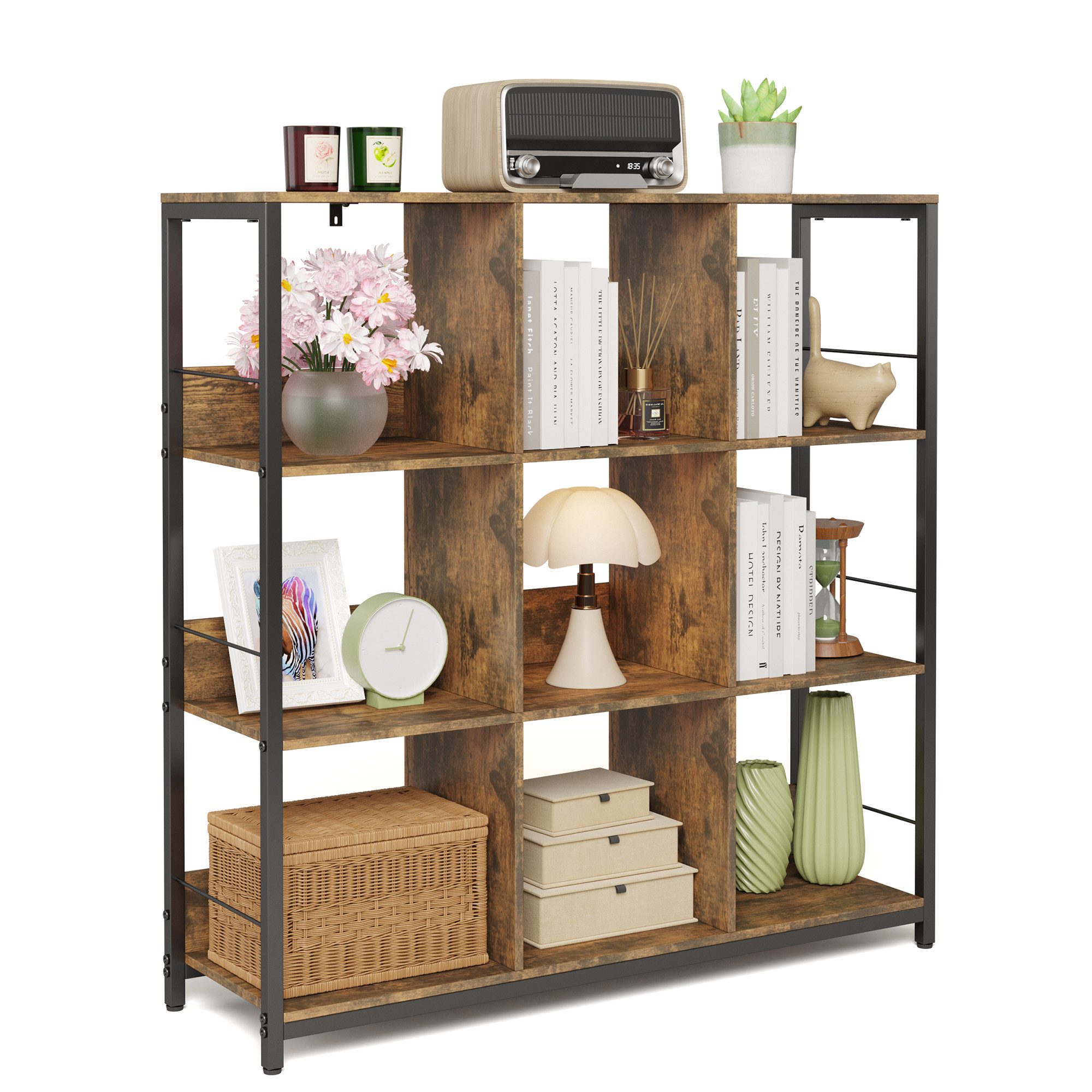 Bealife Bücherregal Aufbewahrungsregal Standregal mit 6/8/9 Fächern günstig online kaufen