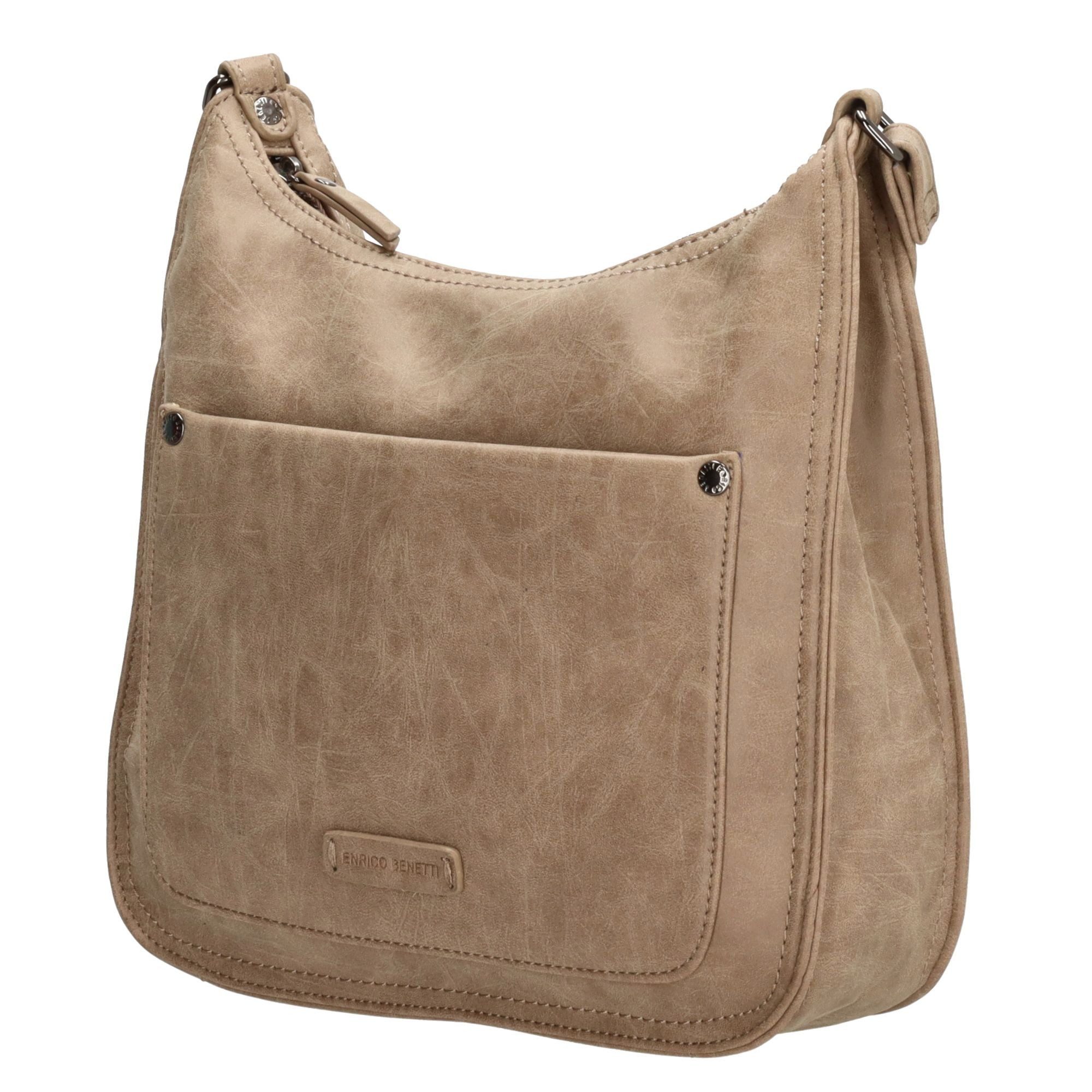 Christian Wippermann Umhängetasche Damen Tasche Schultertasche Umhängetasche Crossover Bag (1 tlg), Leder Optik Handtasche Schwarz