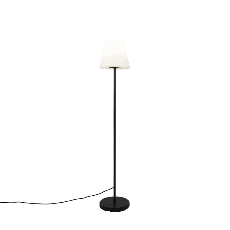Qazqa Außen-Stehlampe Virginia, ohne Leuchtmittel, E27, Schwarz, Design, St günstig online kaufen
