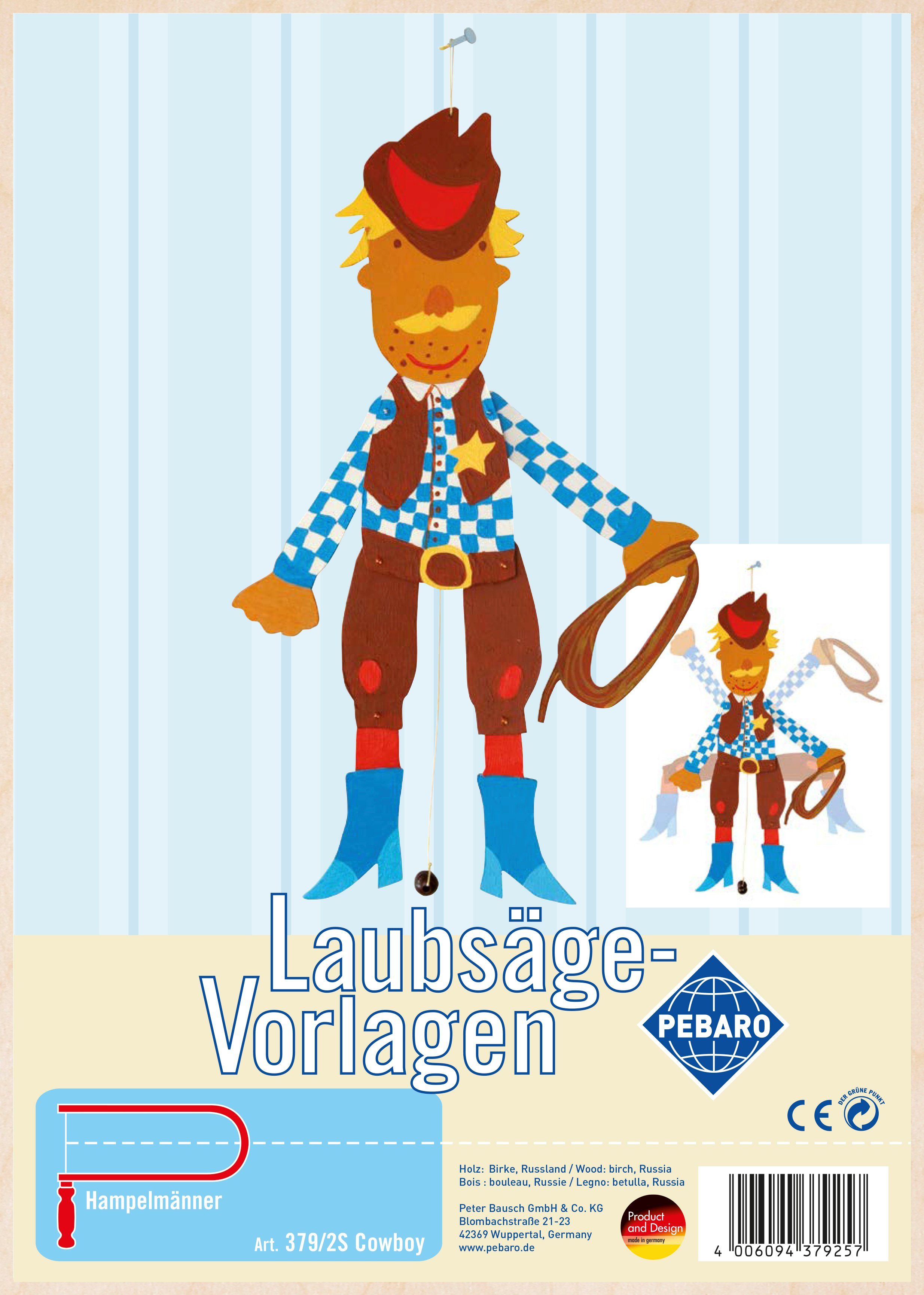 "Cowboy", Kreativset Pebaro Laubsägevorlage 379/2S