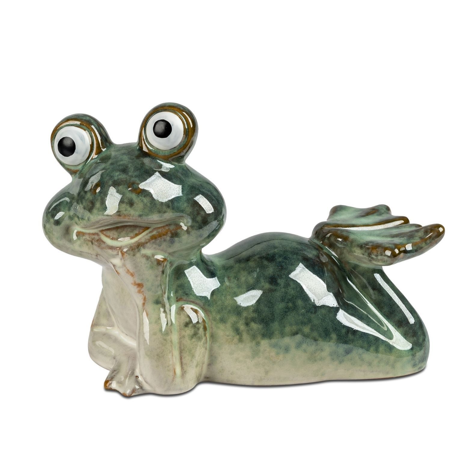 formano Dekofigur Steinoptik, Höhe: 16cm, Farbe: Grau, Motiv: Frosch