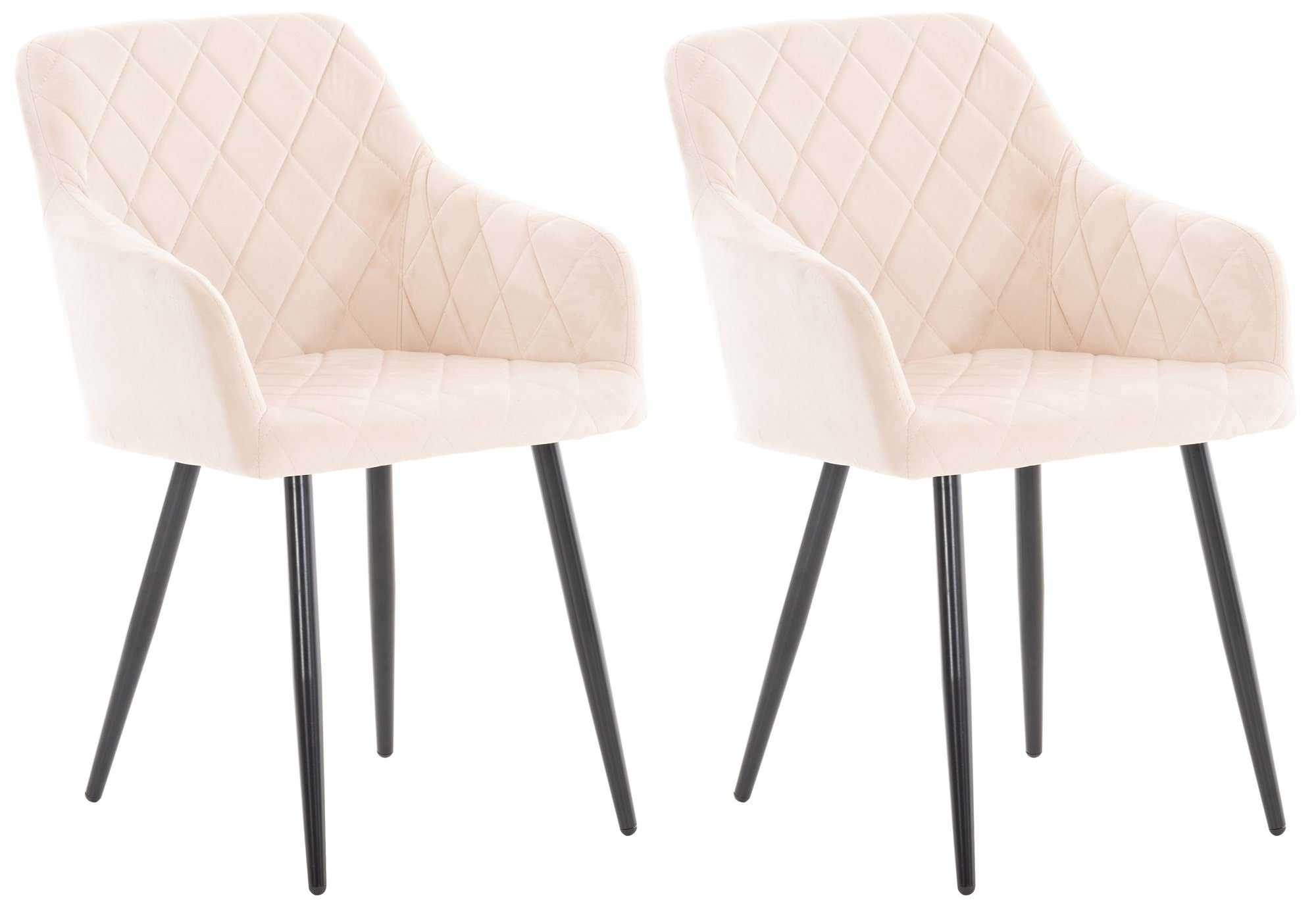 CLP Esszimmerstuhl Shila (2er Set), Samt günstig online kaufen