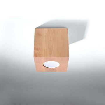 etc-shop Deckenstrahler, Leuchtmittel nicht inklusive, Deckenleuchte Deckenlampe Würfel Holz H 10 cm Wohnzimmer Schlafzimmer