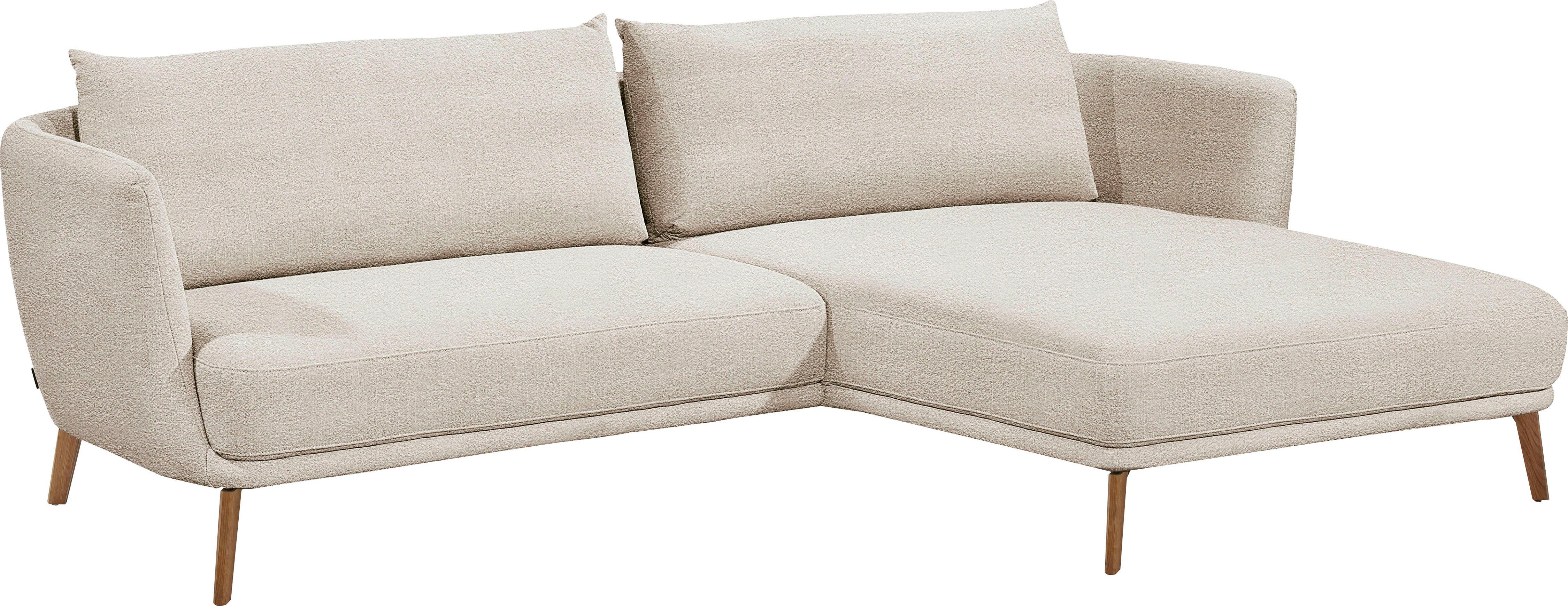 SCHÖNER WOHNEN-Kollektion Ecksofa Pearl - 5 Jahre Hersteller-Garantie, auch in Bouclé L-Form, Maße (B/H/T): 270/71/160 cm, Füße aus Massivholz