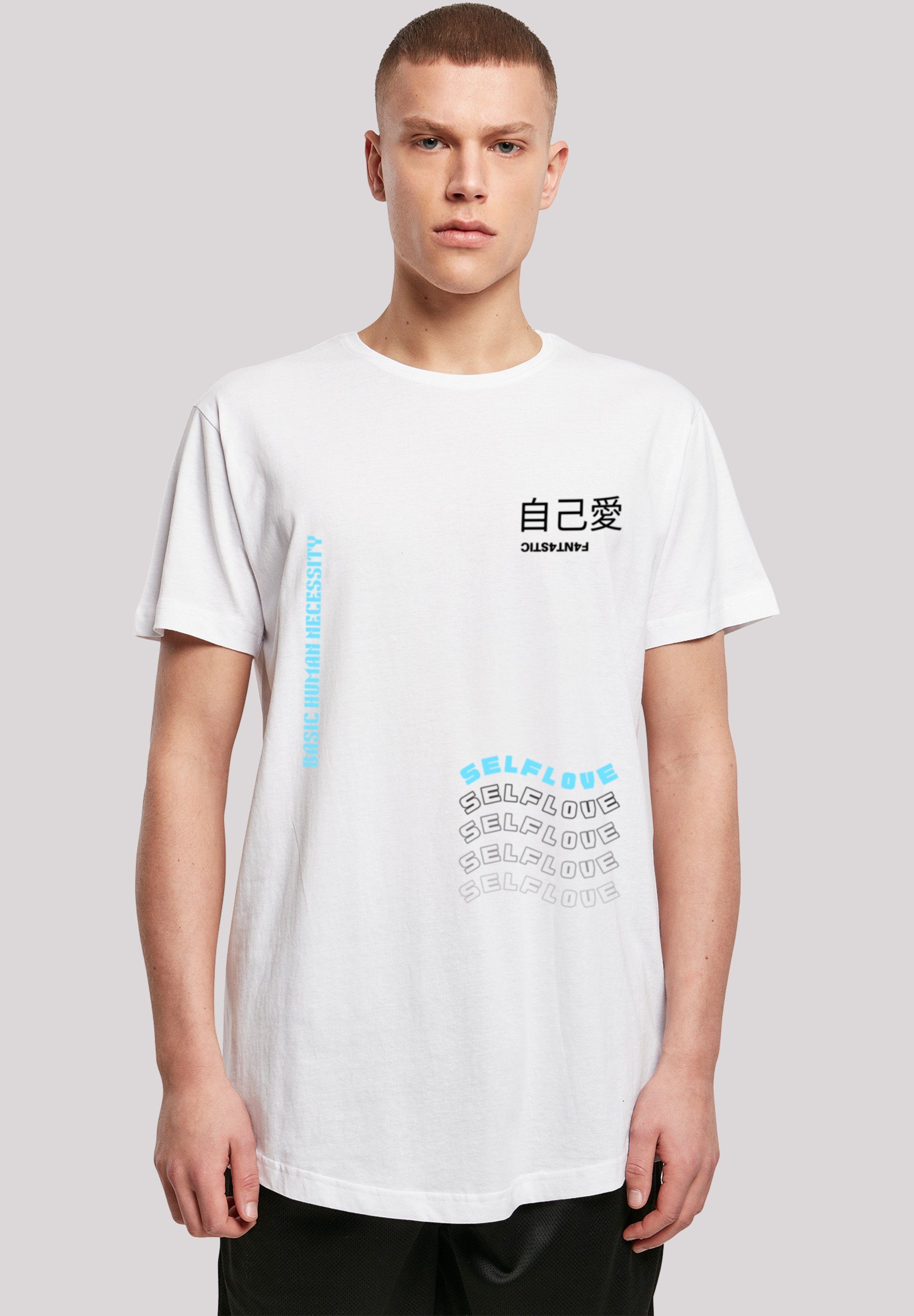 F4NT4STIC T-Shirt Self Love LONG TEE Print weiß