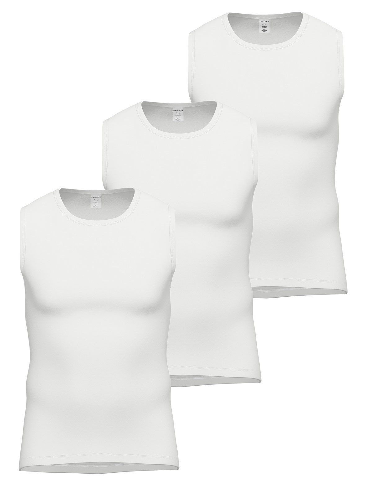 Ammann Achselhemd 3er Pack Tank Top Day Classic / Feinripp Premium (Packung, 3-St) nachhaltig