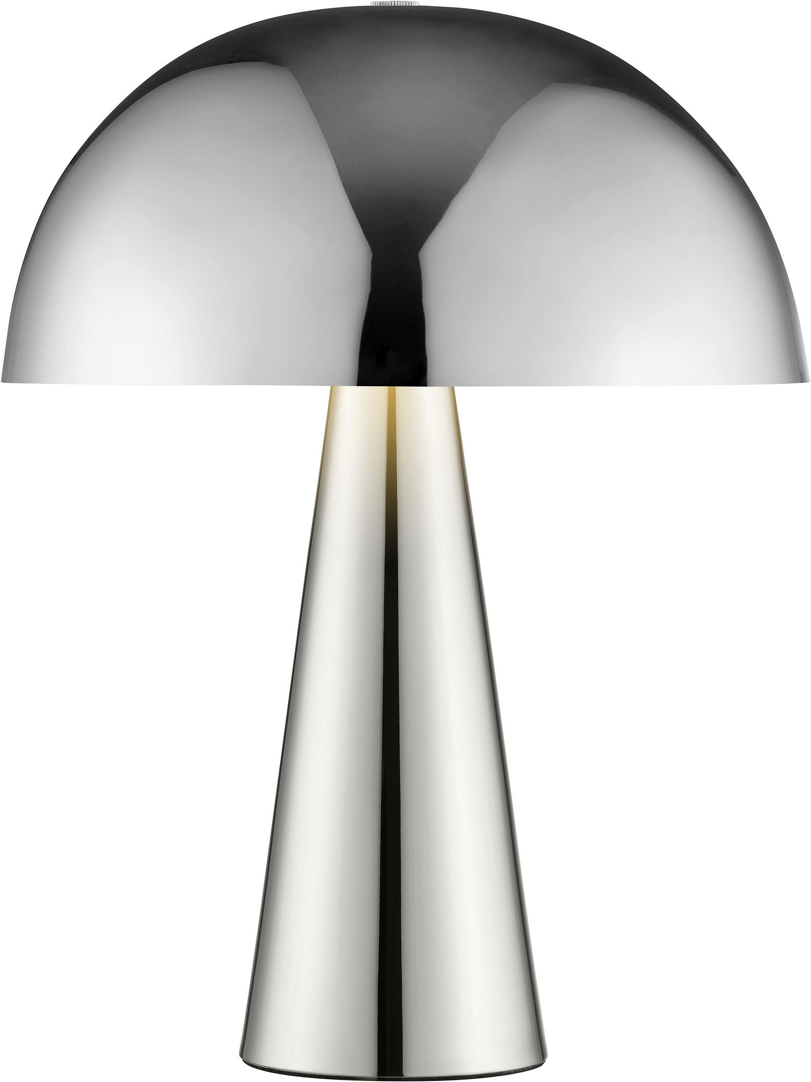 Brilliant Tischleuchte Sigrun, ohne Leuchtmittel, Pilz Tischleuchte, 33 cm, Ø 25 cm, E14, max. 20 W, Metall, chromfarben