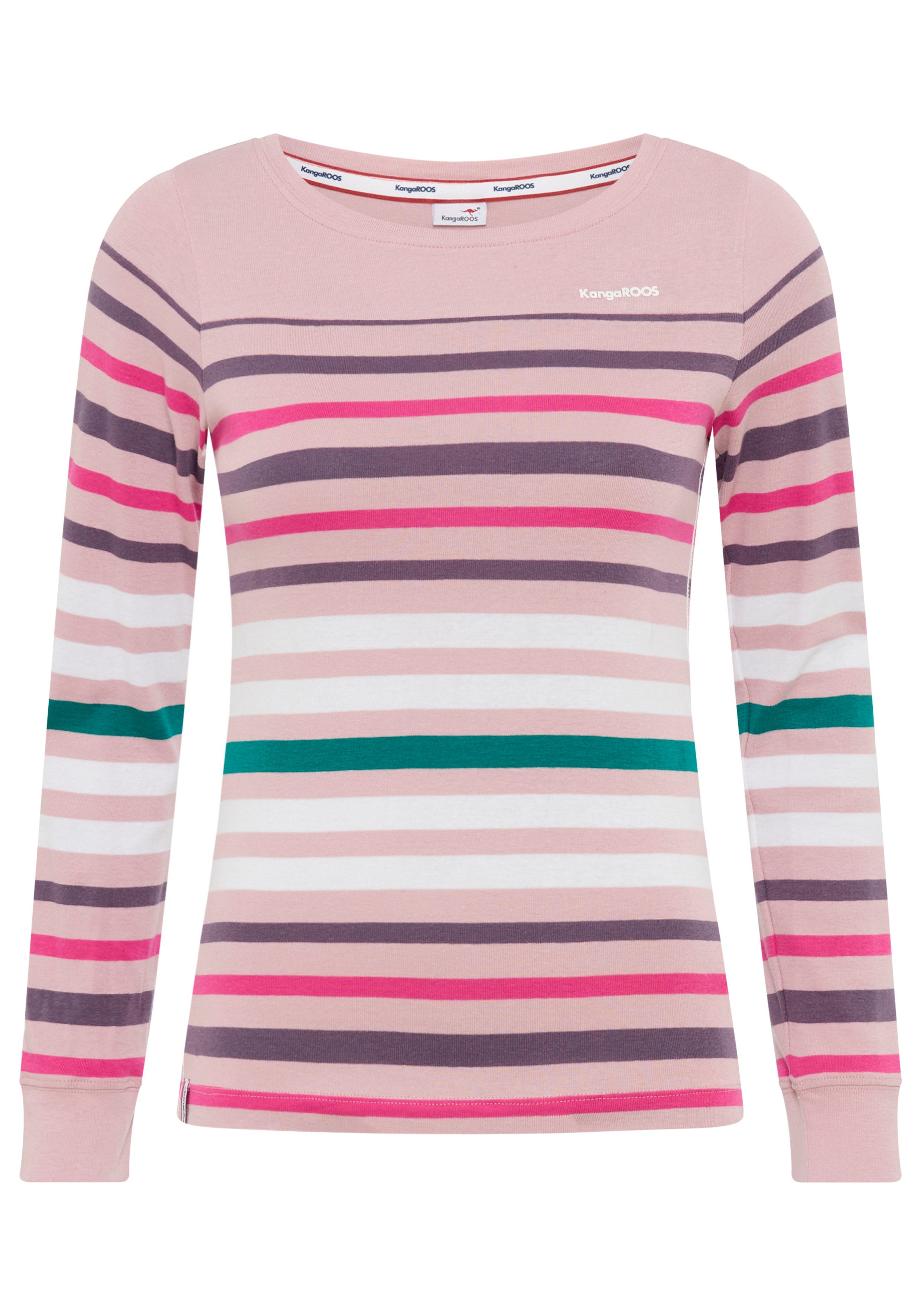 KangaROOS Langarmshirt körpernahe Passform, unifarben, sportlicher Look, aus Baumwolle. Reduzierter Preis € 20,99. Unverbindliche Preisempfehlung € 29,99, (€ 20,99 pro 1 Stk)