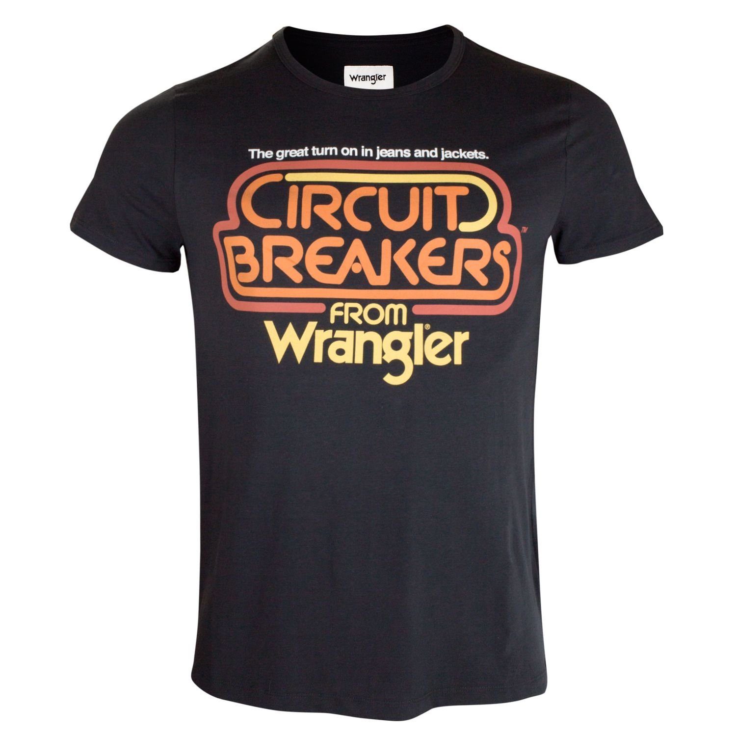 (1-tlg) FIT SLIM Wrangler CIRCUIT mit BREAKERS Design, Vintage T-Shirt Aufdruck,