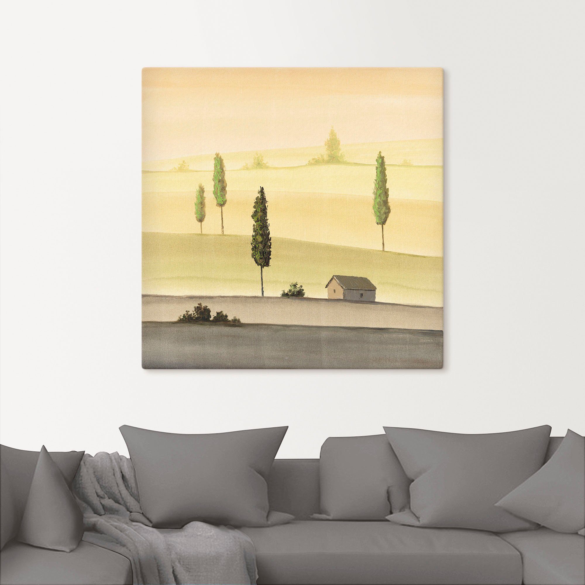 I, versch. Wandaufkleber in in Leinwandbild, Poster Artland Wiesen als St), Wandbild Landschaft Grün oder & Bäume (1 Alubild, Größen
