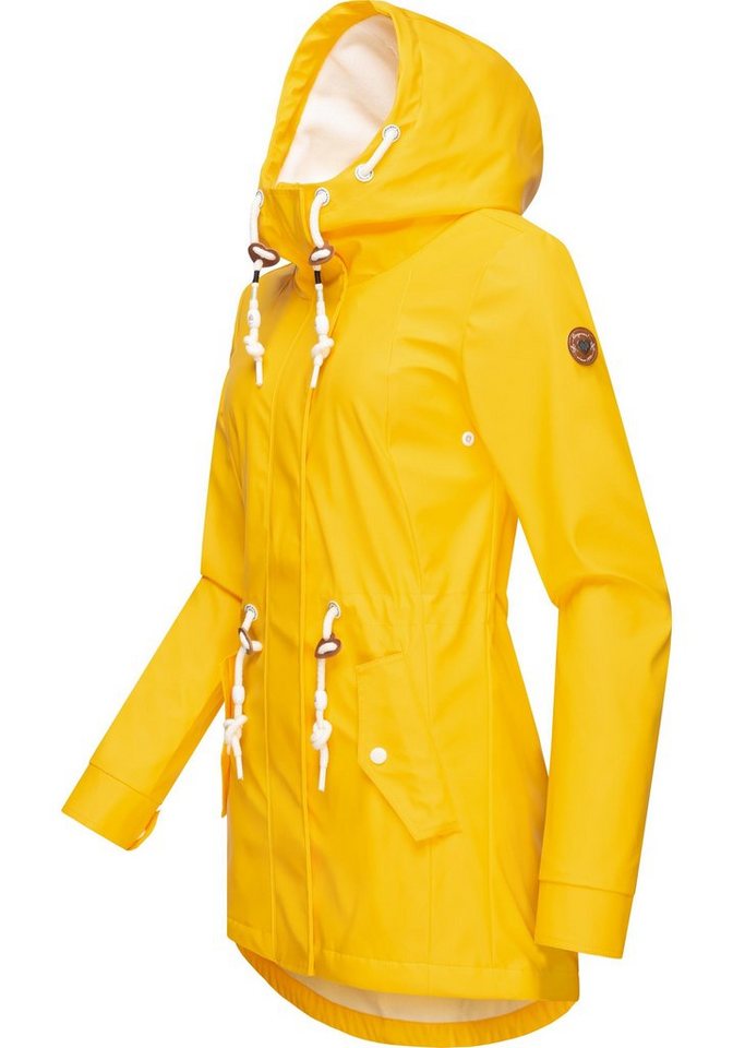 Ragwear Regenmantel Monadis Rainy Intl. modischer Regenparka mit kuschligem  Innenfutter, Geschmeidiges und wasserdichtes Obermaterial, warmes Futter