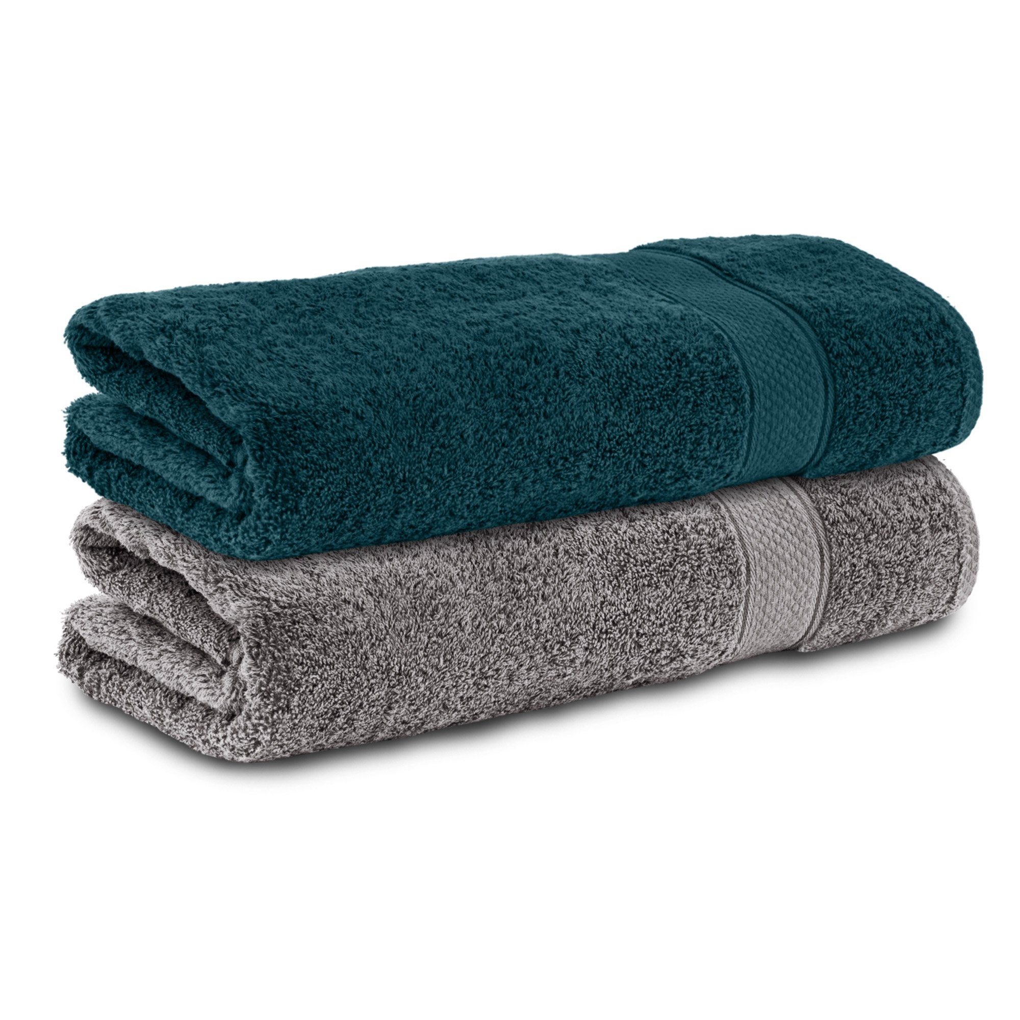 Komfortec Handtücher 100% Baumwolle, 470 g/m², Frottee (2-St), Badetücher 50x100 cm Set, Weich
