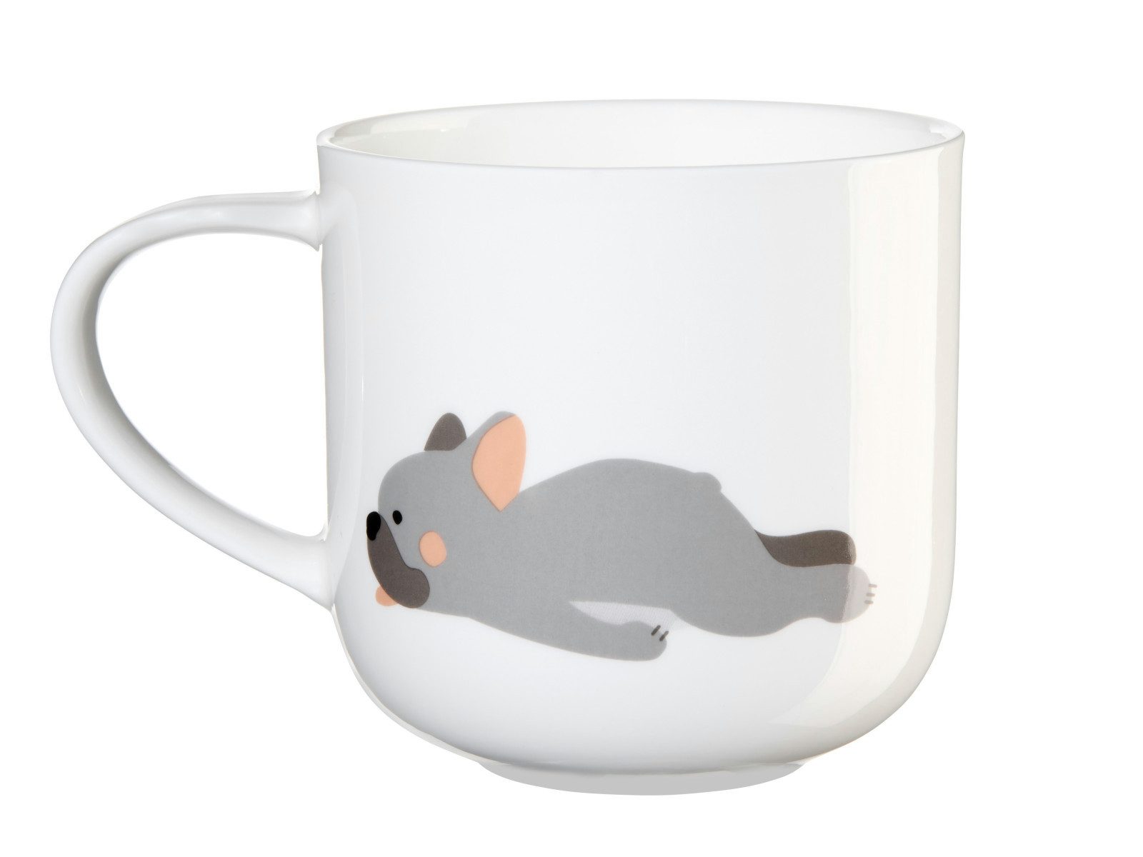 ASA SELECTION Tasse coppa Henkelbecher Lazy Day 0,4l, Fine Bone China