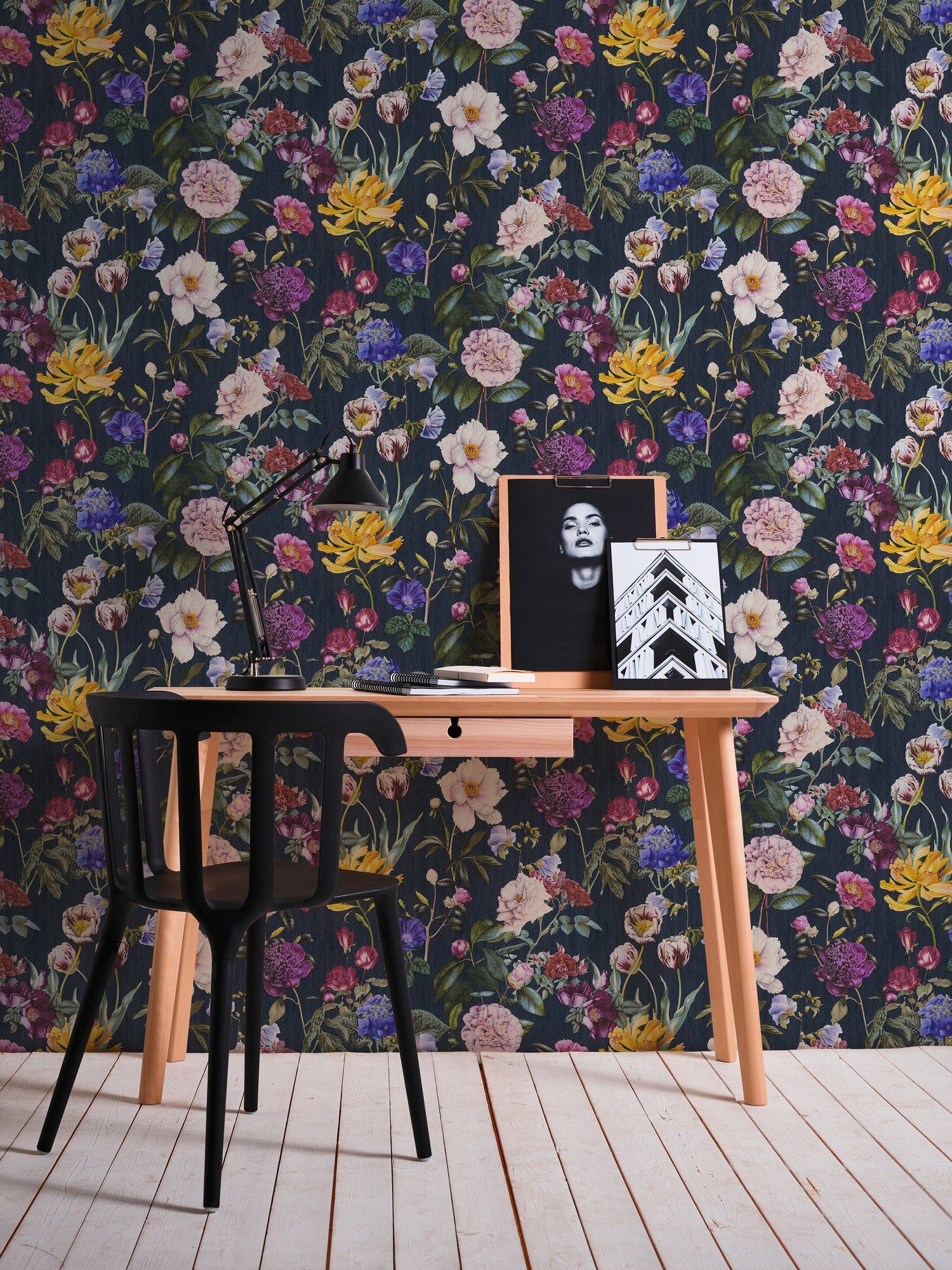 A.S. Création Vliestapete Jette Joop tropisch floral natürlich, leicht strukturiert, floral, Wald, botanisch, Blumentapete Tapete Streifen Tapeten Wohnzimmer Sc – Bild 2 von 5