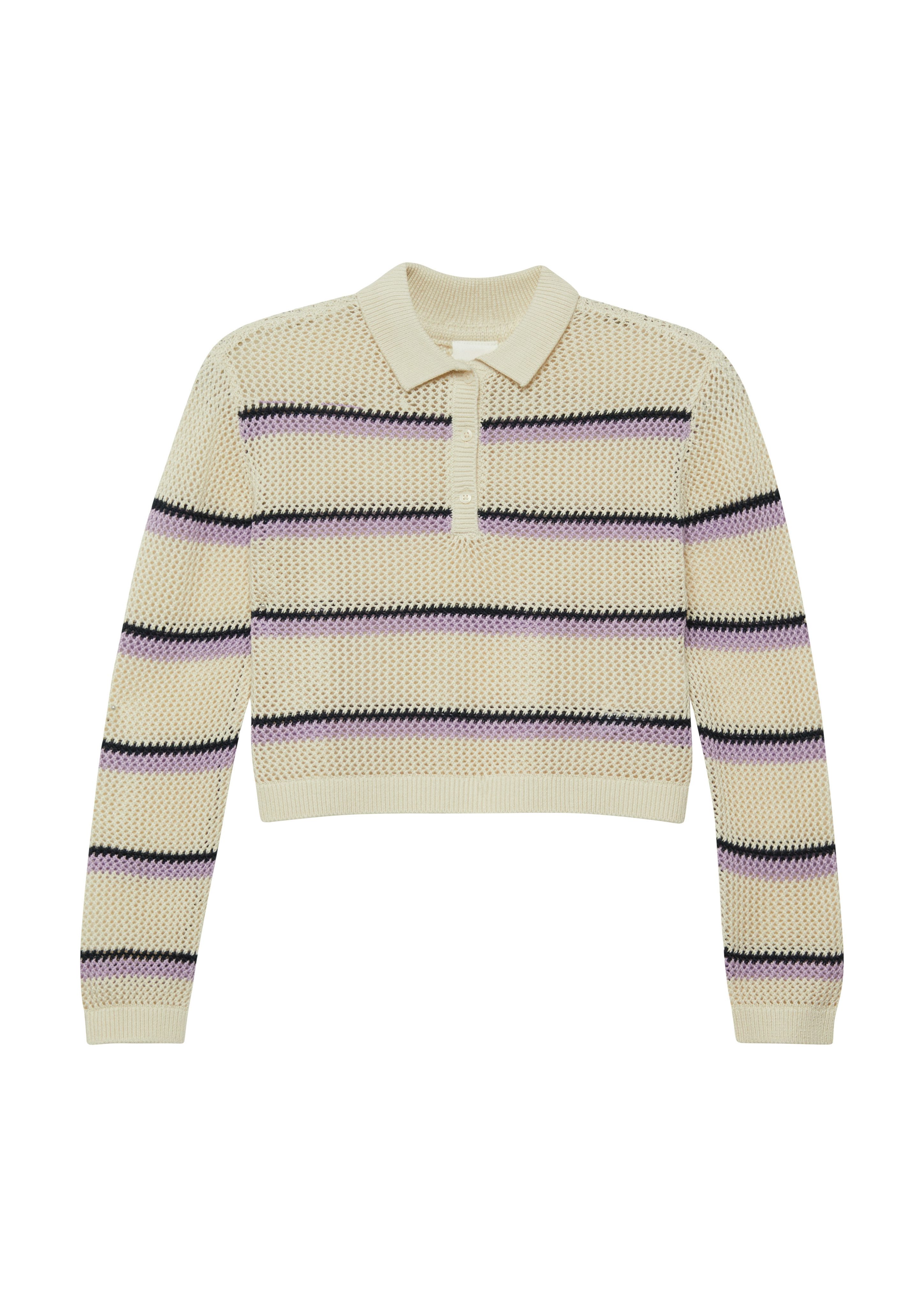 s.Oliver Junior Strickpullover im Streifenlook und kurz