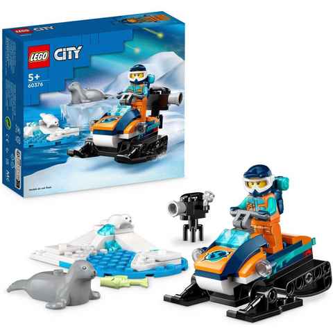 LEGO® Konstruktionsspielsteine Arktis-Schneemobil (60376), LEGO® City, (70 St), Made in Europe