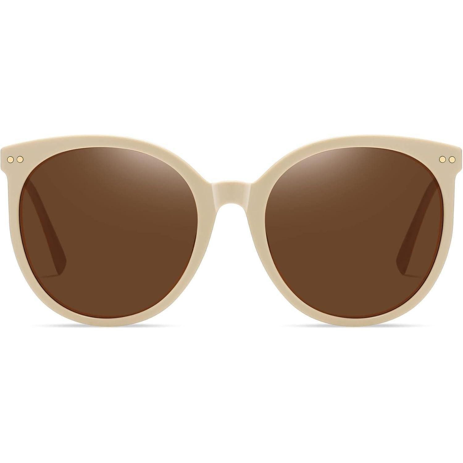LuxusKollektion Retrosonnenbrille Sonnenbrille Damen rund polarisiert UV400 Acetat Vintage