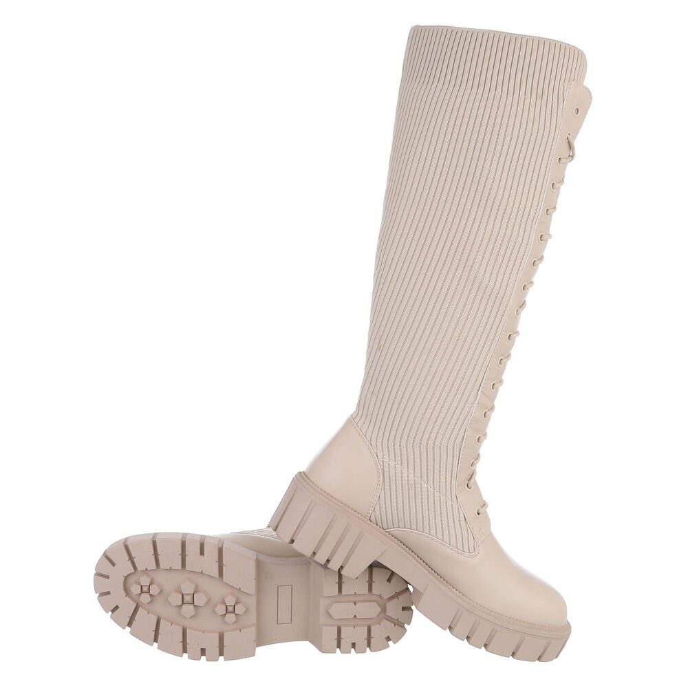 Ital-Design Damen Schnürschuhe Freizeit Plateaustiefel (84633813) Blockabsa günstig online kaufen