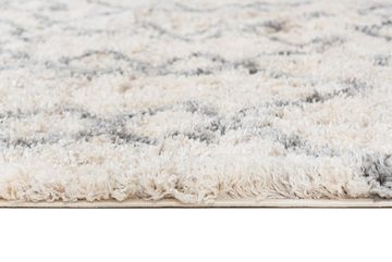 Hochflor-Teppich Hochflor Shaggy Teppich für Wohnzimmer - Höhe 35 mm Fransen Creme, Mazovia, 60 x 100 cm, Pflegeleicht, Boho - look, Langflor, Rechteckig, Weich