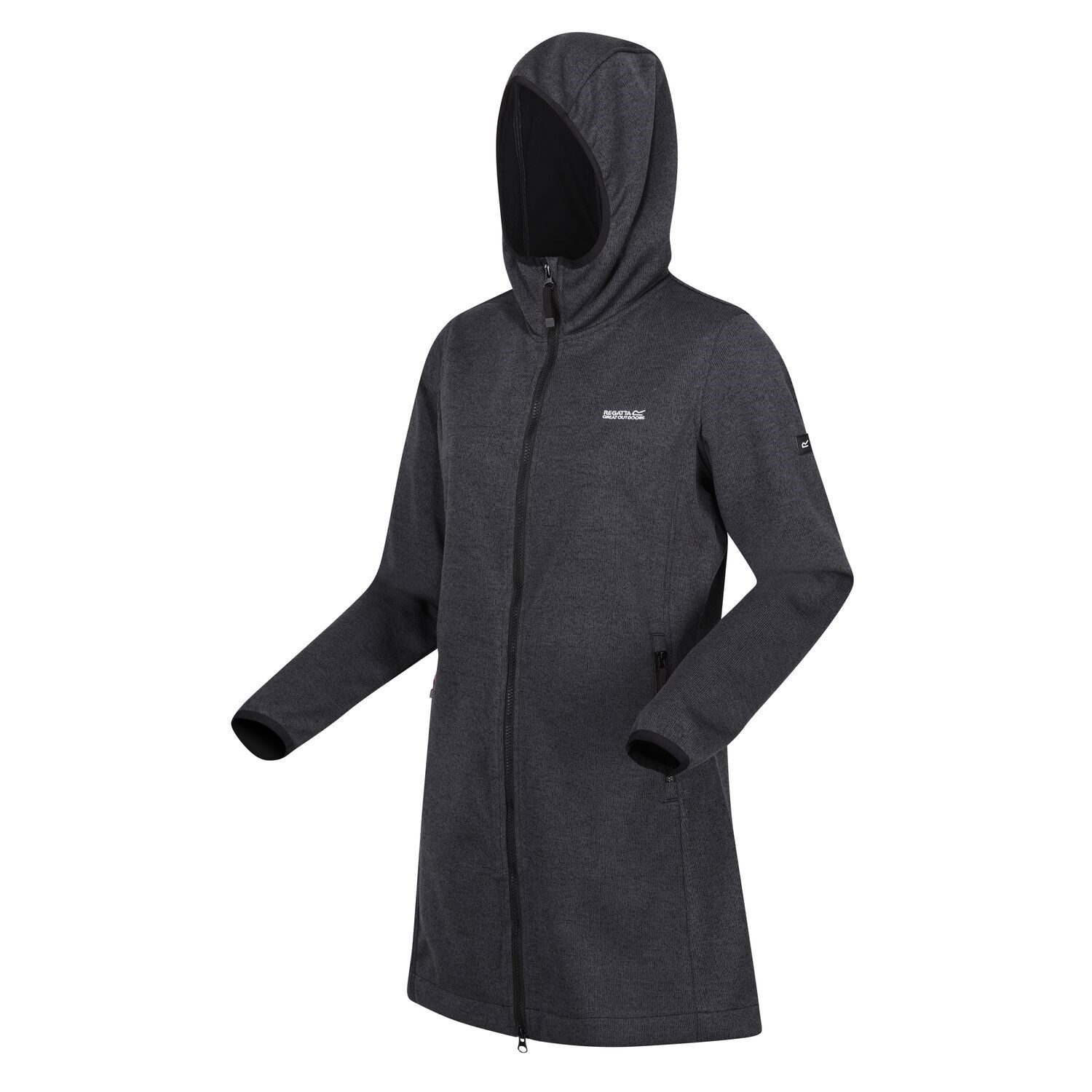 Strickfleecejacke Fleecejacke mit Kapuze Bloomfield