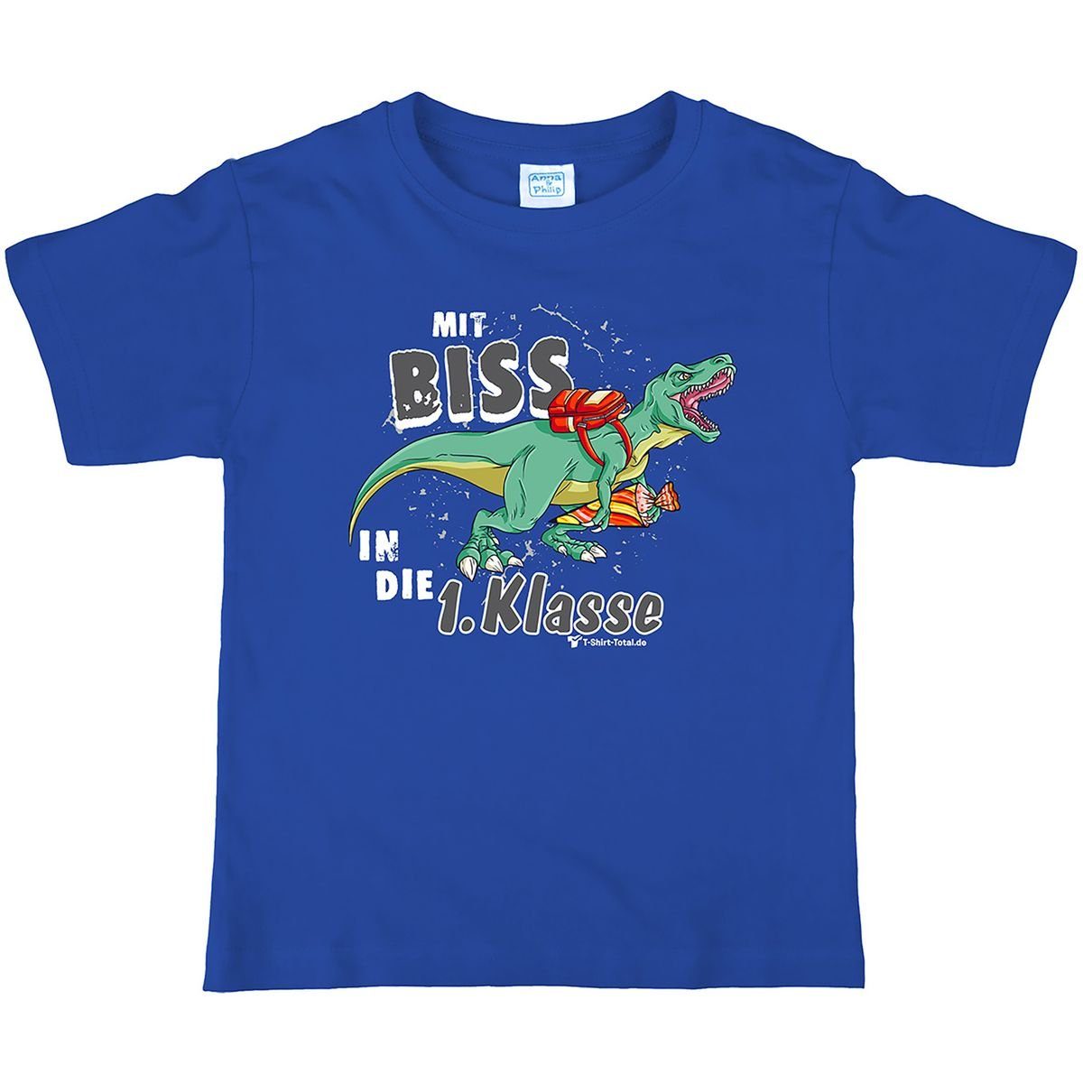 Mit T-Rex T-Shirt Kinder 1. Klasse T-Shirt mit für Spruch in Total die Biss