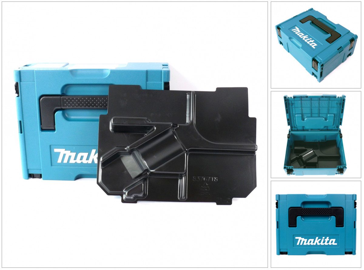 Makita Werkzeugkoffer MAKPAC 2 Systemkoffer - mit Einlage für BTM / DTM 40 / 50 / 51