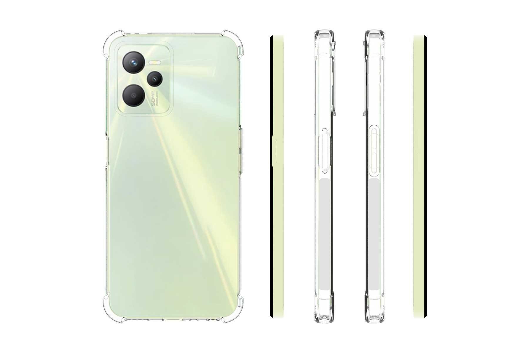mtb more energy Smartphone-Hülle Clear Armor Case für Realme C35, Transparente TPU Schutzhülle Case Backcover mit Anti-Shock Verstärkung