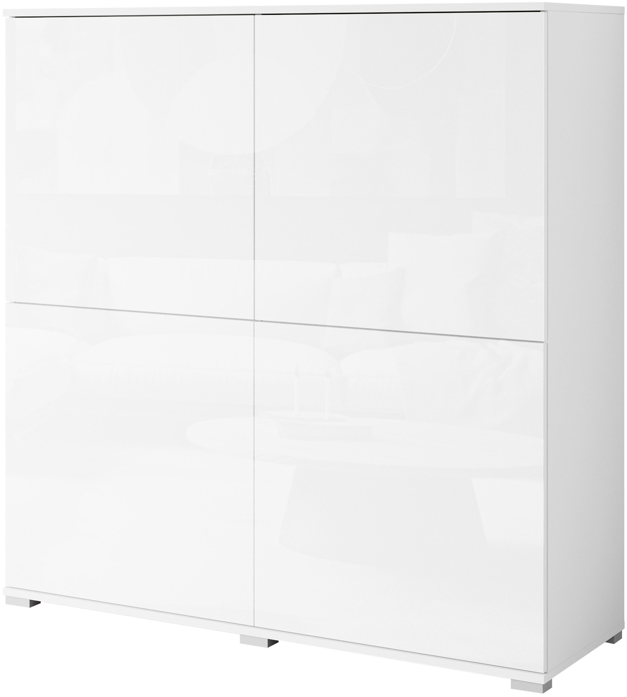 INOSIGN Highboard Kenia, moderne grifflose Hochkommode mit 4 Türen, Breite günstig online kaufen