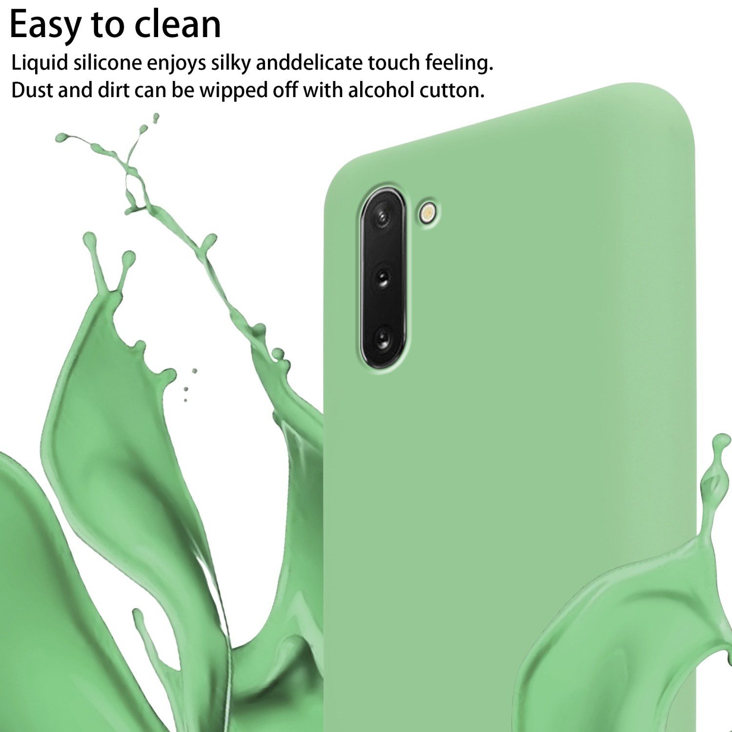 Cadorabo Handyhülle für Samsung Galaxy NOTE 10 Kette Samsung Galaxy NOTE 10, TPU Silikon Handy Schutzhülle - Hülle - Liquid Style - mit Handykette