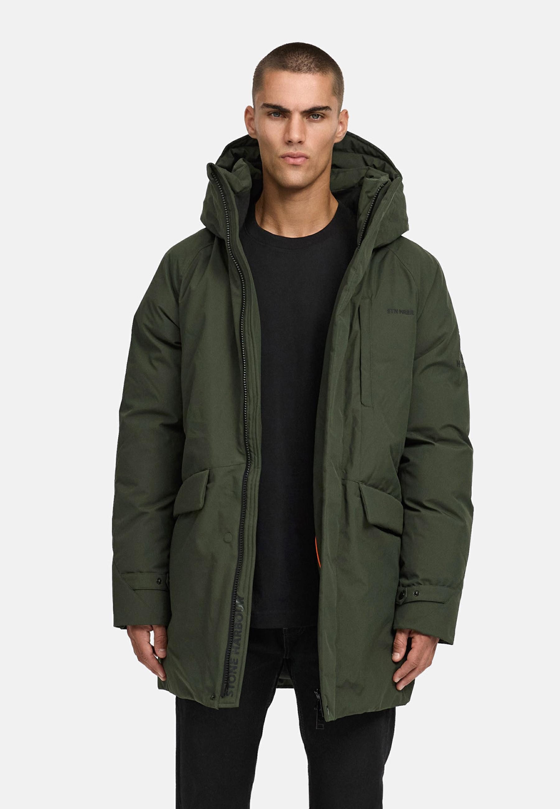 Stone Harbour Wintermantel Emriis XX Warmer Herren Mantel mit Magnet-Knöpfen
