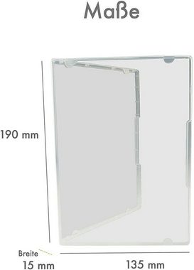 Kronenberg24 Aufbewahrungsbox Freestyle Multi-Storage Box im DVD Standard Format, kleine Aufbewahrungsbox mit Deckel 20 Stück 135x190x15mm transparent