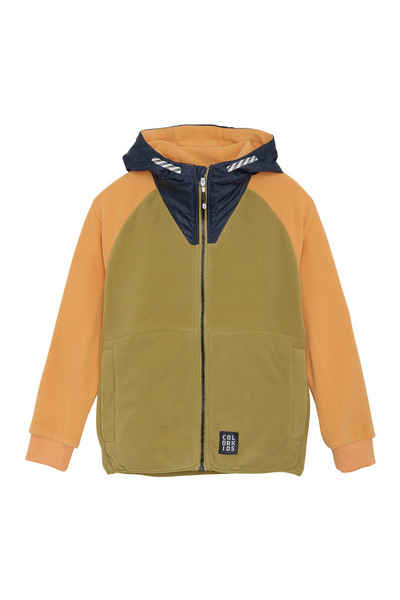 COLOR KIDS Fleecejacke COFleece Color Jacket - W. Hood Fleecejacke mit Kontrastbesatz