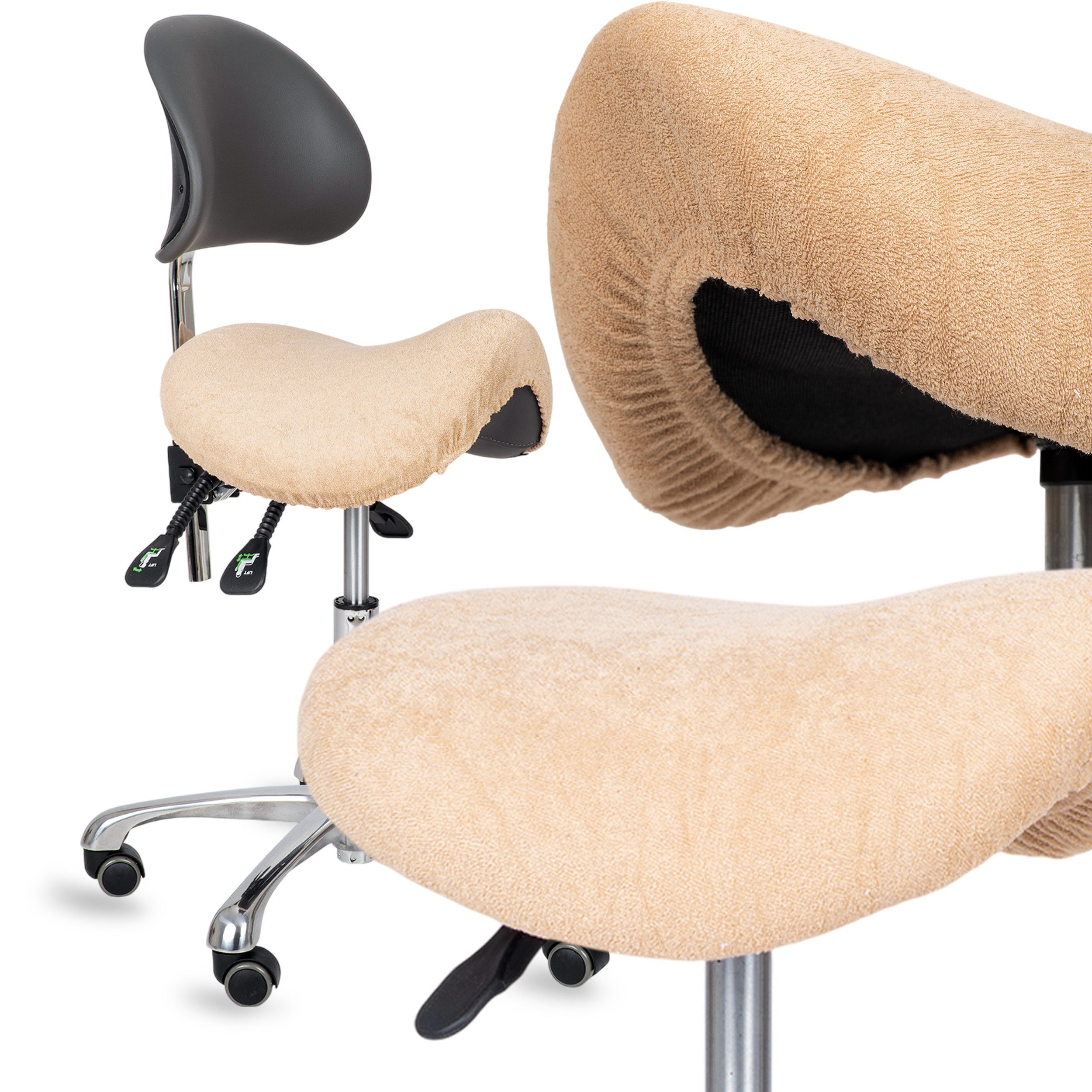 Habys Massageliege Frottee Bezug für Rollhocker, Drehhocker, Durchmesser 34-40 cm
