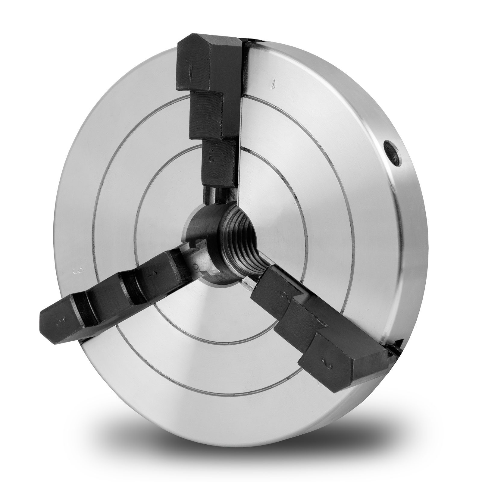 EBERTH Dreibacken-Futter Dreibackenfutter mit 100 mm Durchmesser, 4" 3-Backenfutter Selbstzentrierend, Anschluss-Gewinde 1"-8TPI