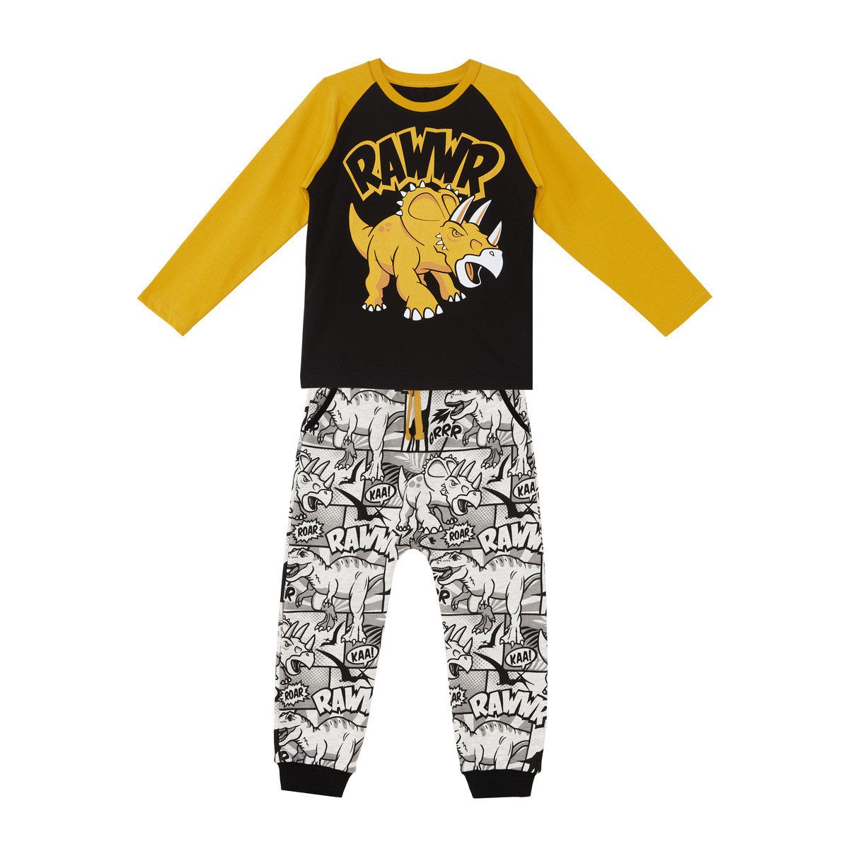 MSHB&G T-Shirt Rawr Comics Jungen (1-tlg) Outfit-Set, Bekleidungsset, Kombi-Set, 2er-Set, Mini Set