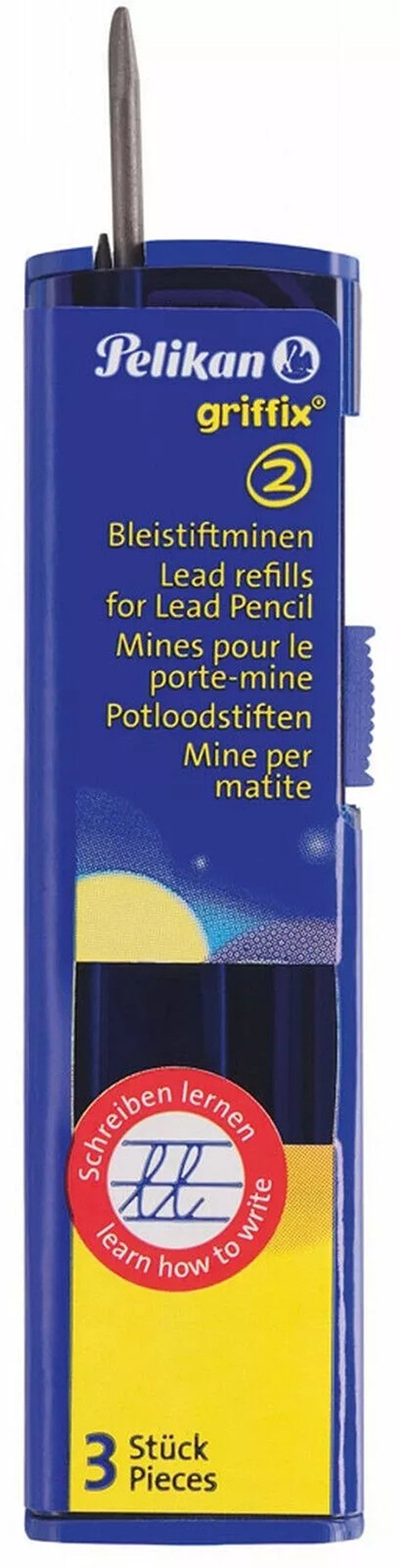 Pelikan Ersatzmine griffix Bleistiftminen, HB – Nachfüllminen für griffix Schreiblernbleistift, 3 Stück