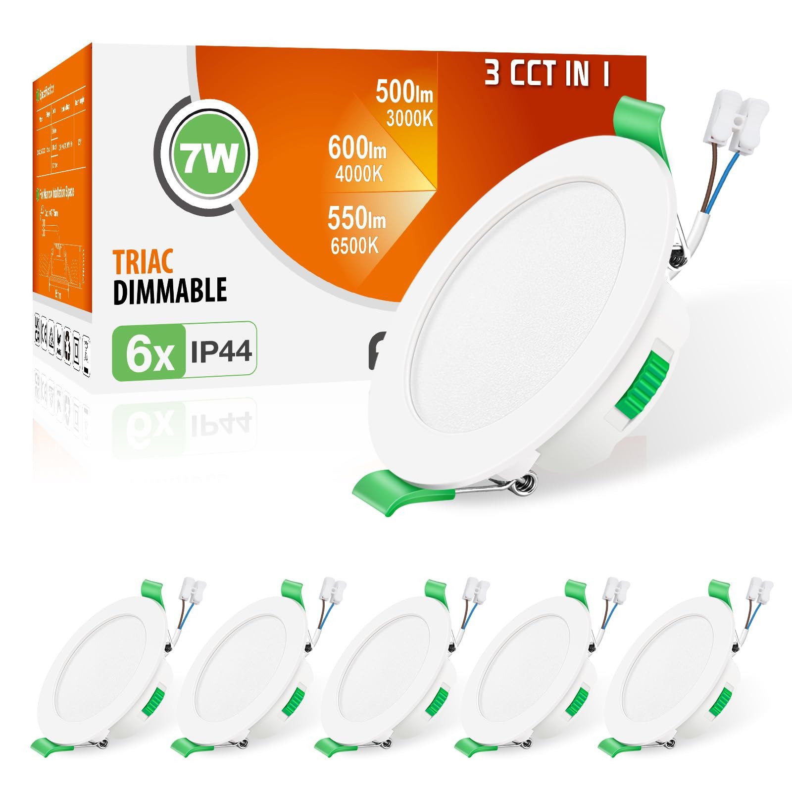 ALUSSO LED Einbaustrahler 6er-Set, 7W Decken günstig online kaufen