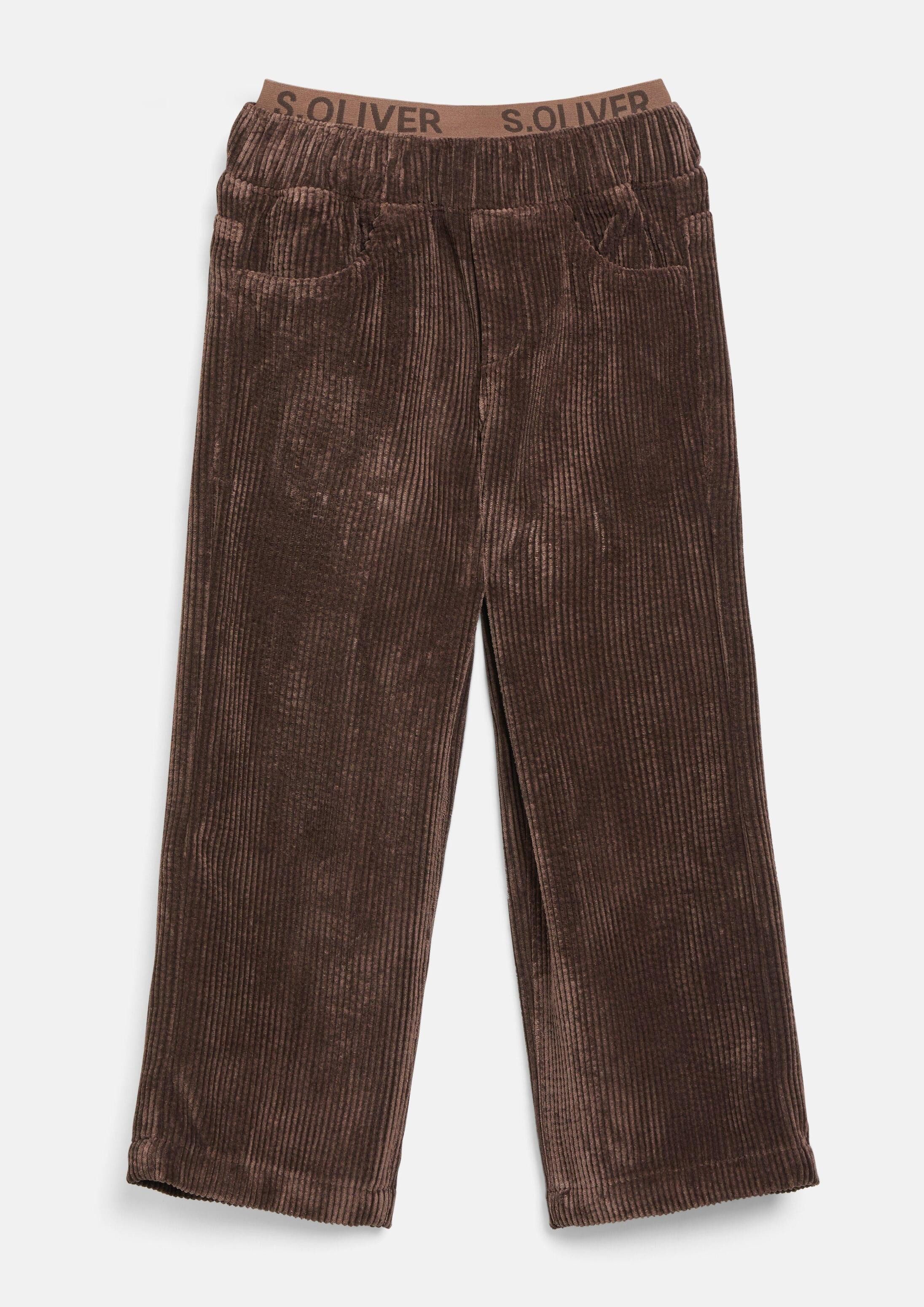 s.Oliver Chinos Hose BAGGY Weiche Cord-Hose Baggy im Relaxed Fit mit Logo-Tape