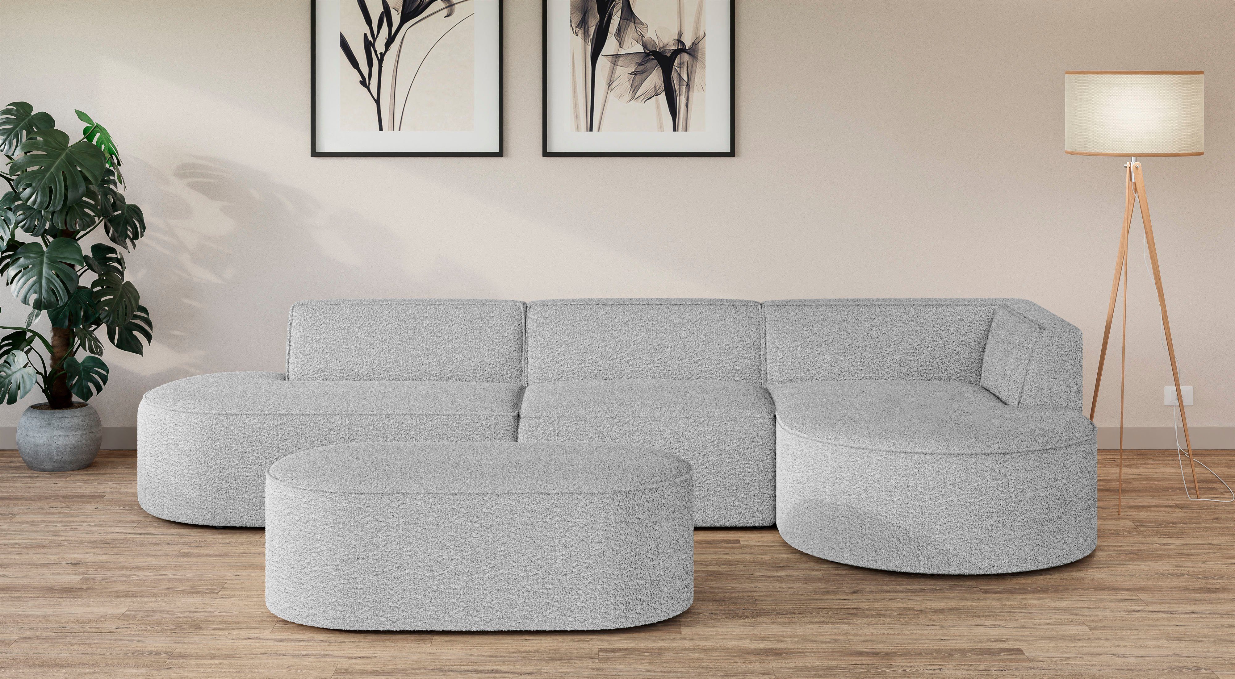 andas Ecksofa "EIVIND Designer Sofa mit Ottomane rechts/links, B/T/H: 343/1 günstig online kaufen