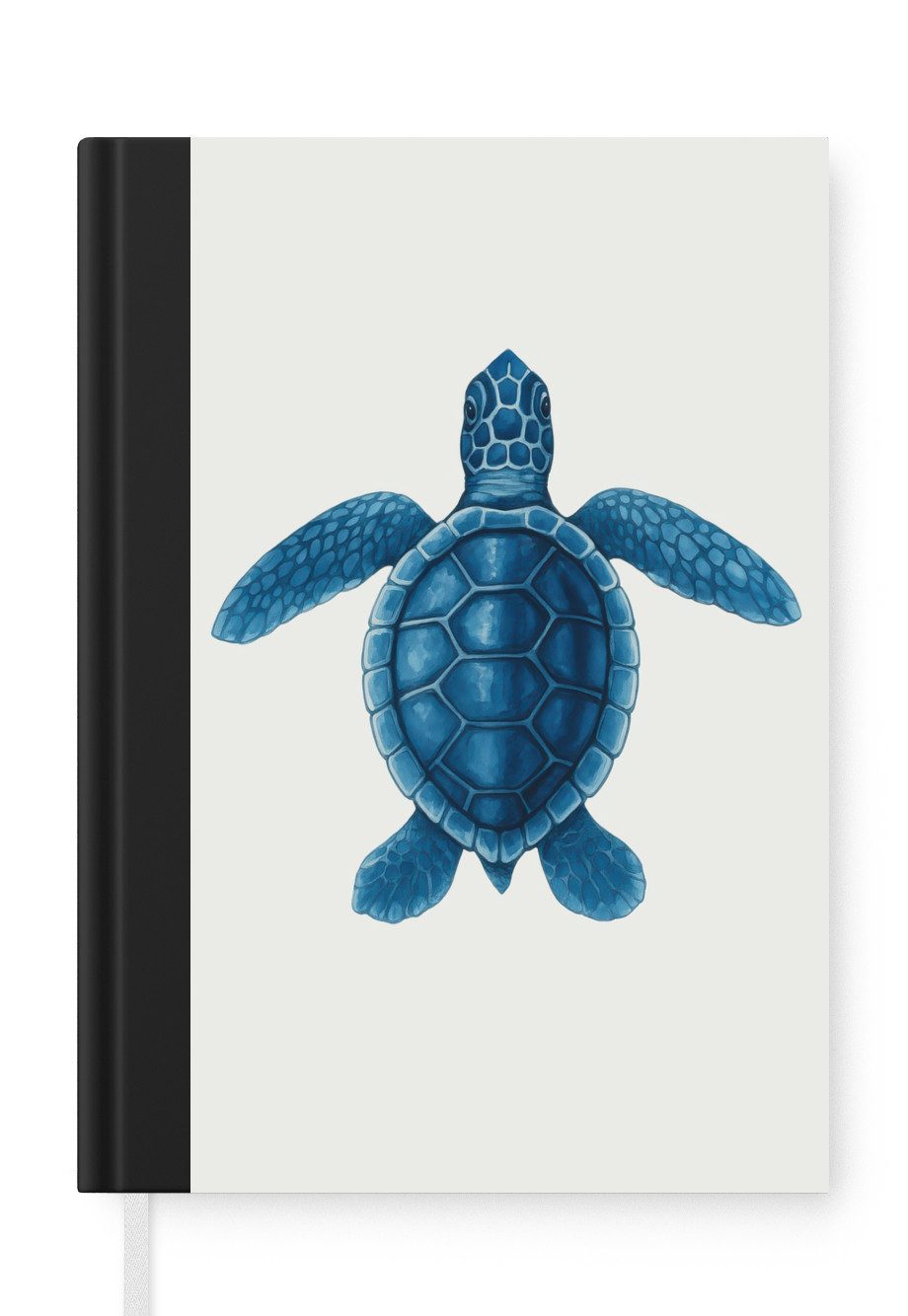 MuchoWow Notizbuch Schildkröte - Blau - Schild, Notebook, Notizblock a5, Tagebuch, Journal Liniert