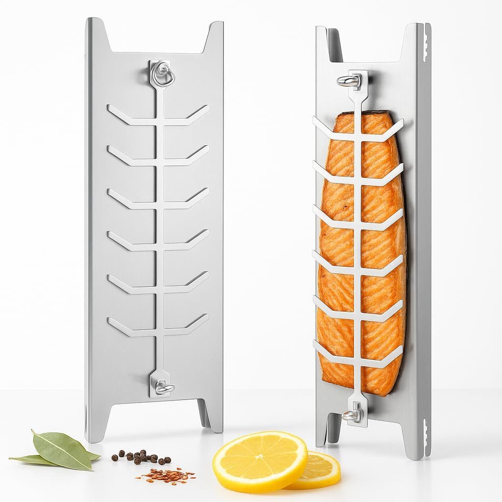 Youyijia Hängeregistraturkorb Flammlachshalter Edelstahl 59,5 cm – Grillzubehör für Feuerschale