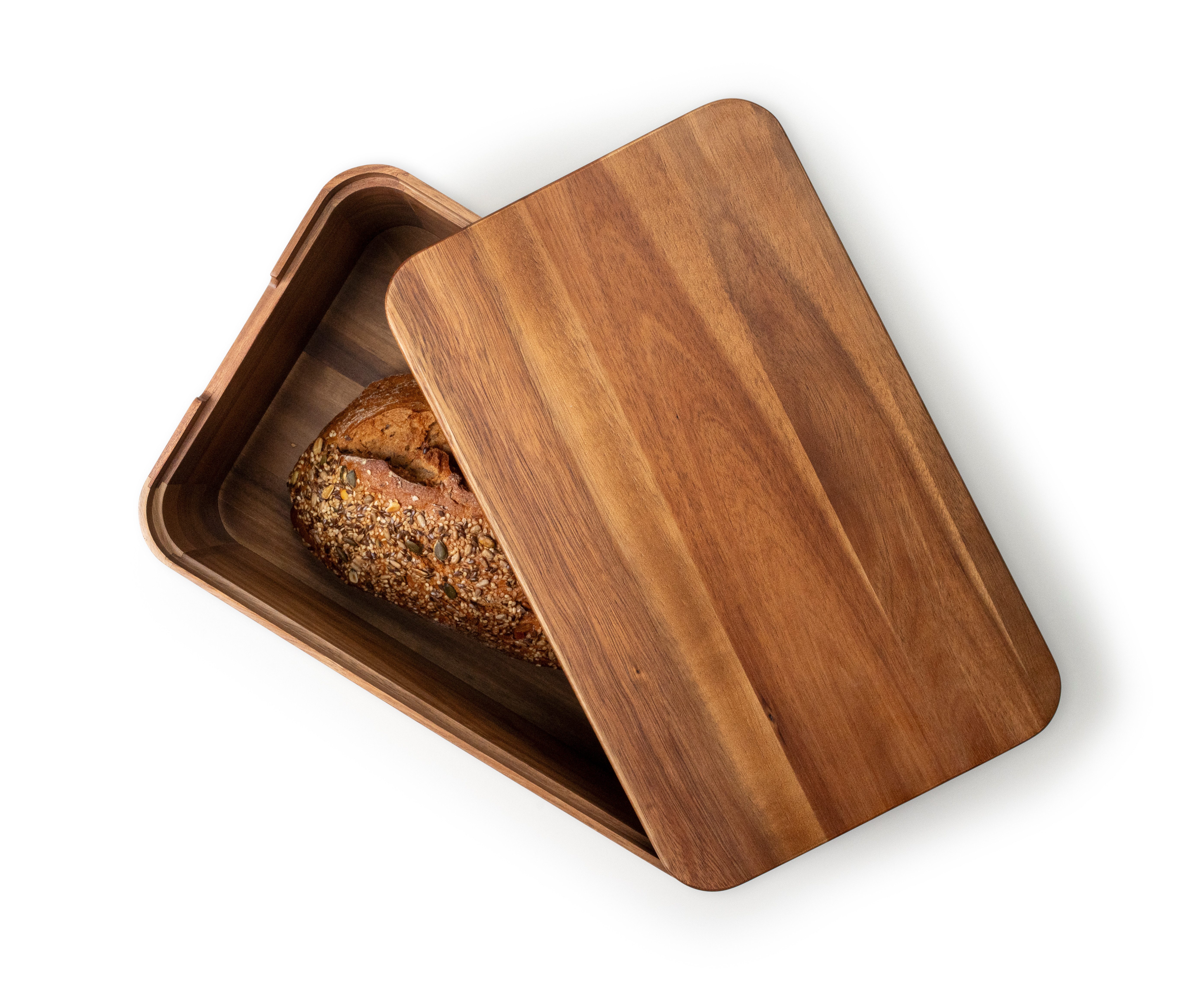 Continenta Brotkasten Brotbox aus Akazienholz, Akazienholz, (1-tlg)