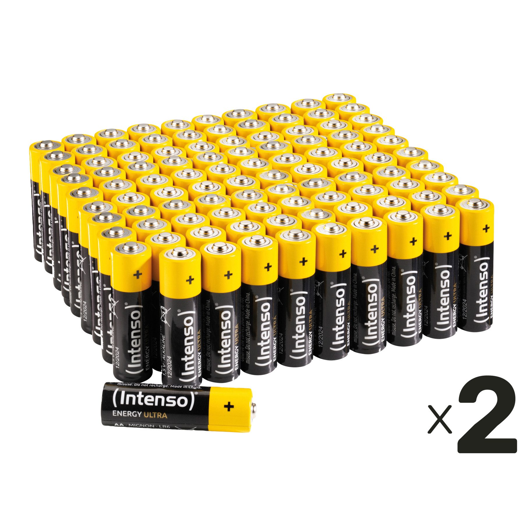Intenso INTENSO Mignon-Batterie-Set Energy Ultra, AA LR06, Alkaline, 200 Stück Batterie