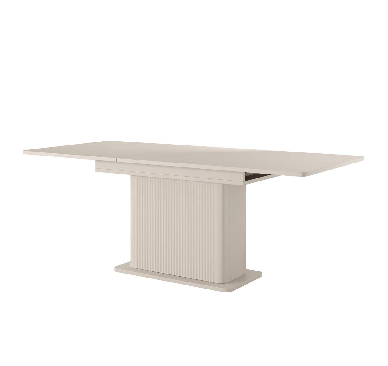 Compleo Esstisch BELLOS ausziehbarer 160-200 cm, Tisch für 10 Personen, Beige, 16-mm Platte, pflegeleicht, Japandi Design – Bild 5 von 5