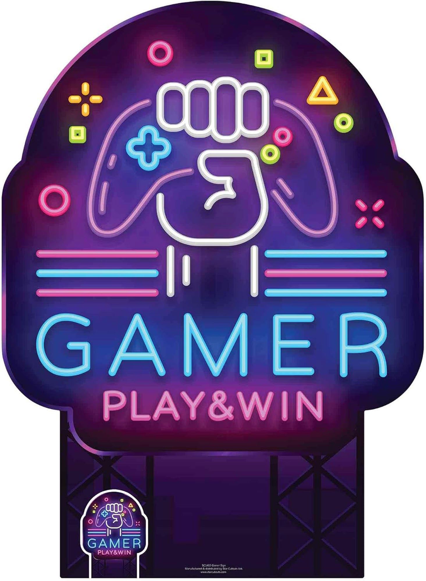 Dekofigur Gaming - Pappaufsteller - Game - Controller