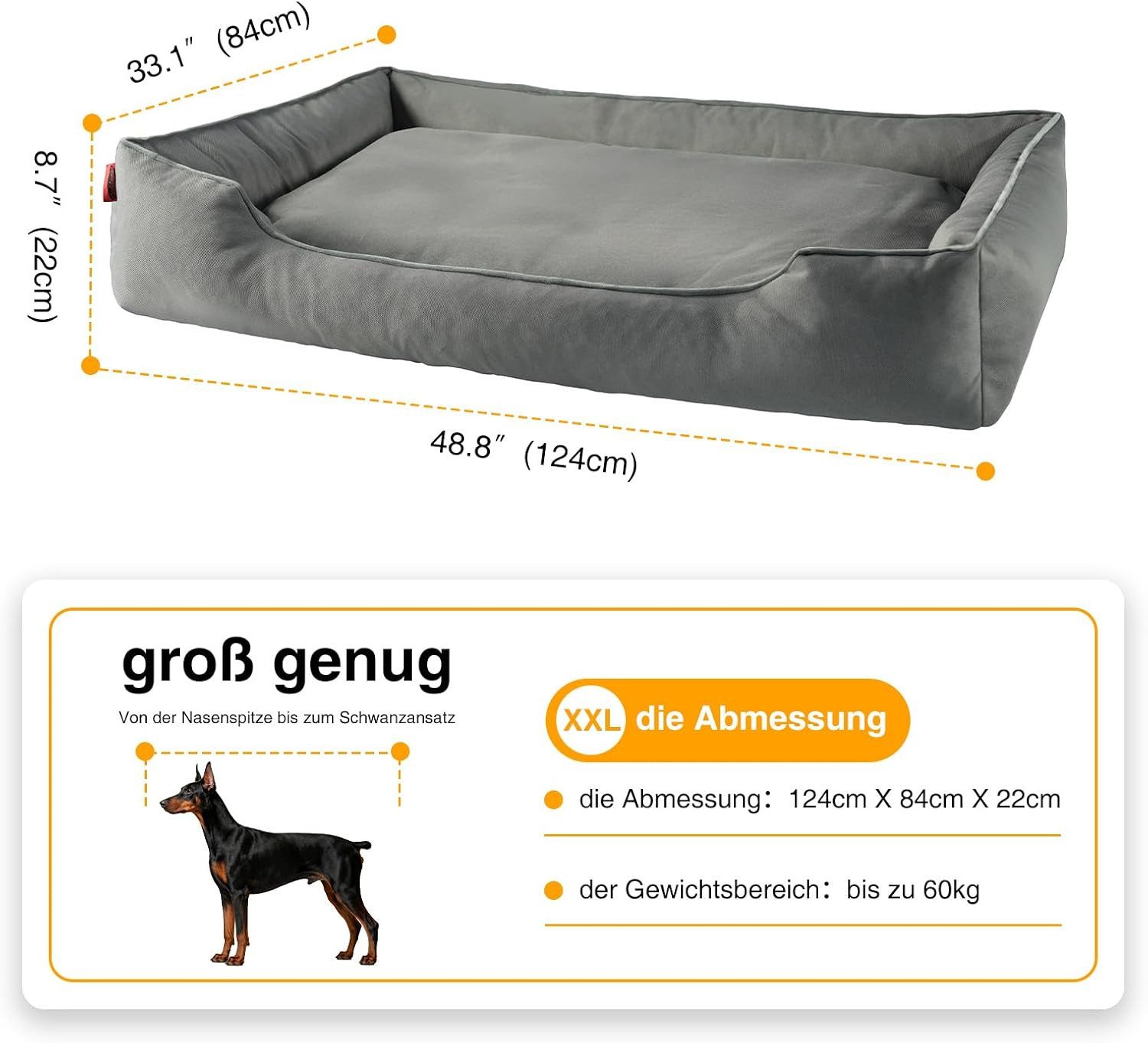 Zedelmaier Hundebett für mittelgroße und große Hunde Hundesofa Hundekissen günstig online kaufen