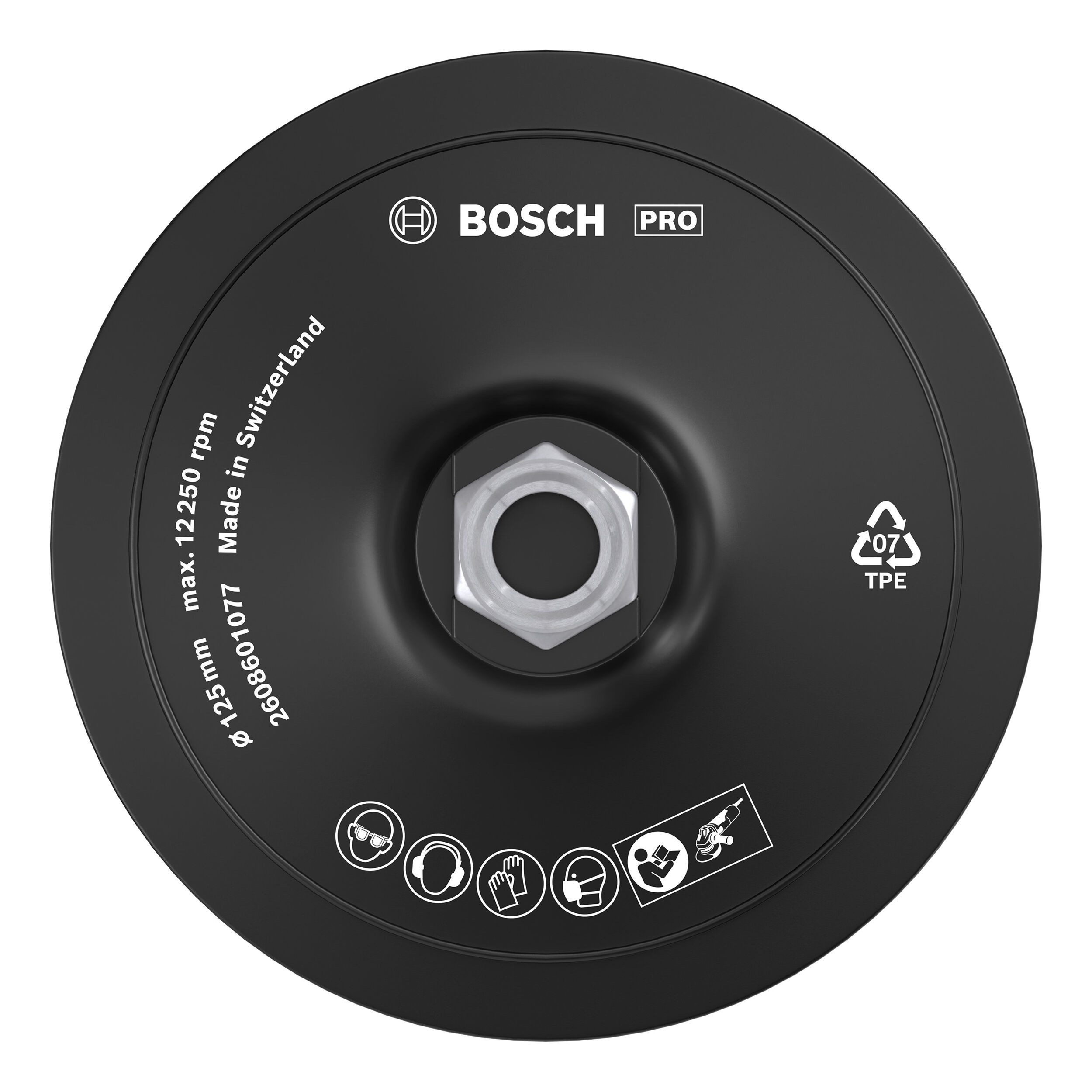 BOSCH Stützteller Pro Backing Pad, ø 125 mm, Backing Pad, M14, Klettverschluss