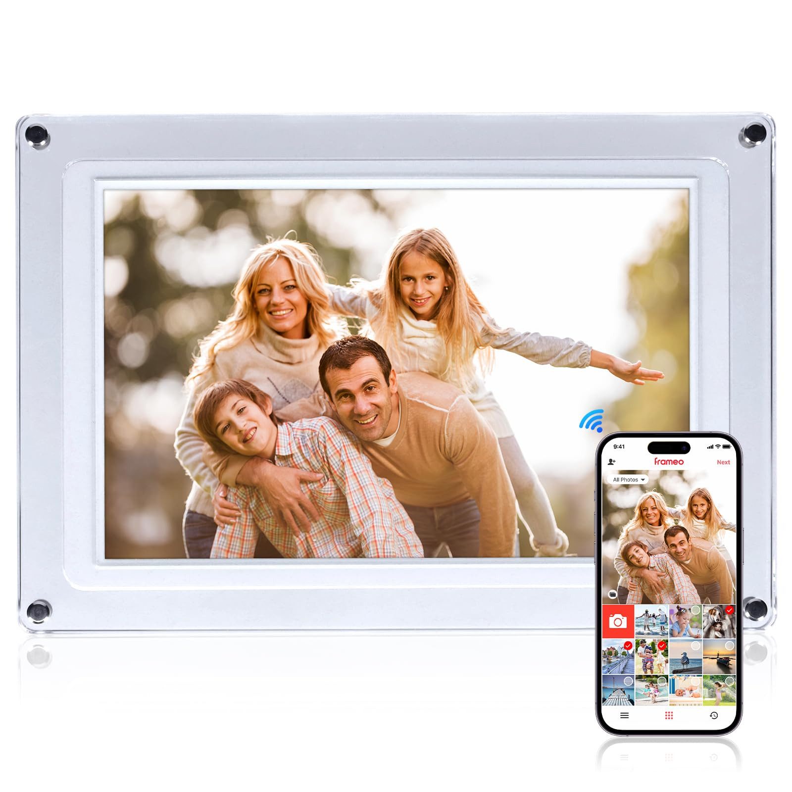 Rollei Smart Frame WiFi 109 Acrylic Digitaler Рамки (Hochauflösendes 10,1 Zoll Display mit WiFi Funktion)